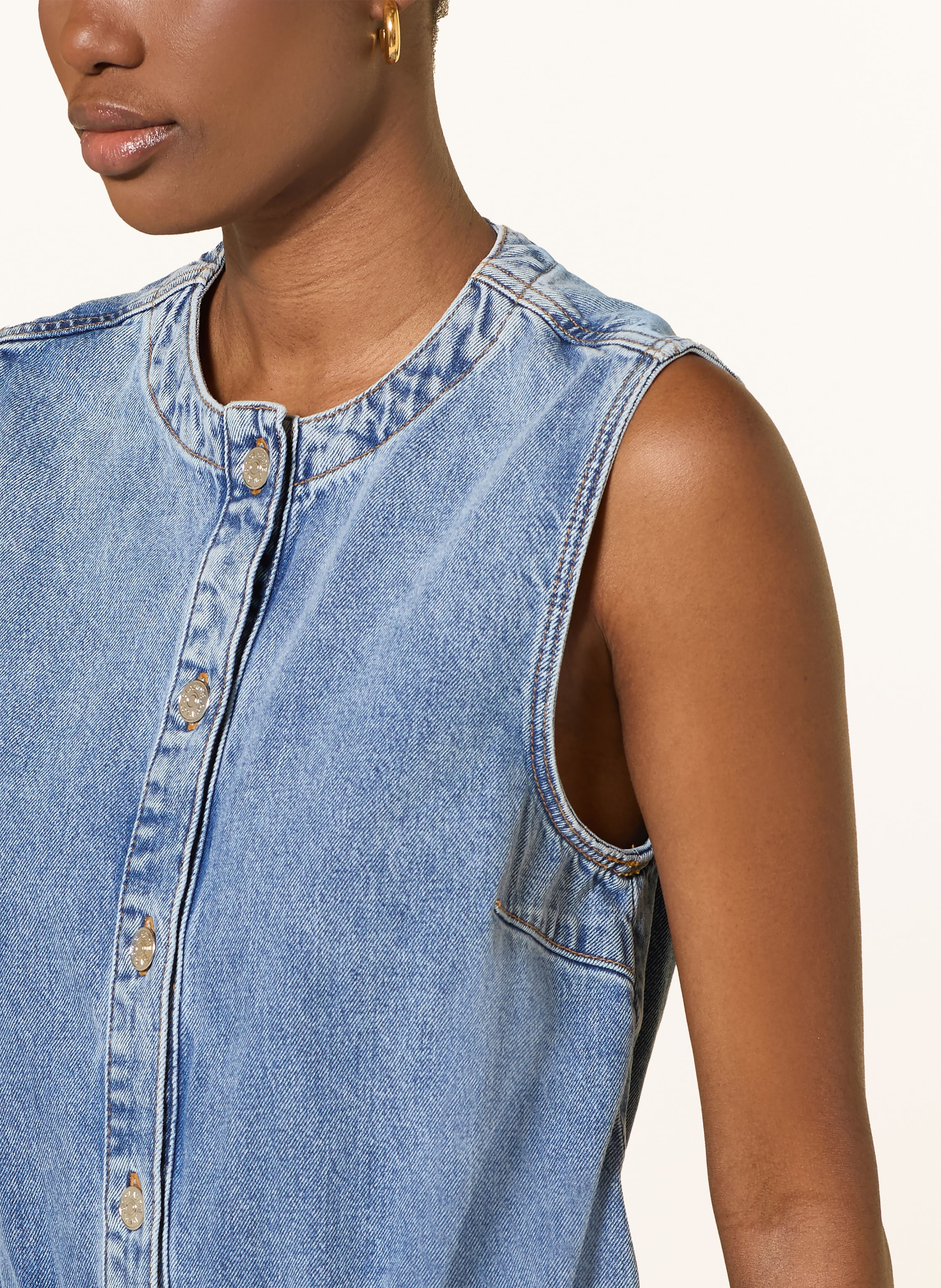 Thumbnail - Claudie Pierlot Jeanskleid Rosamaria blau