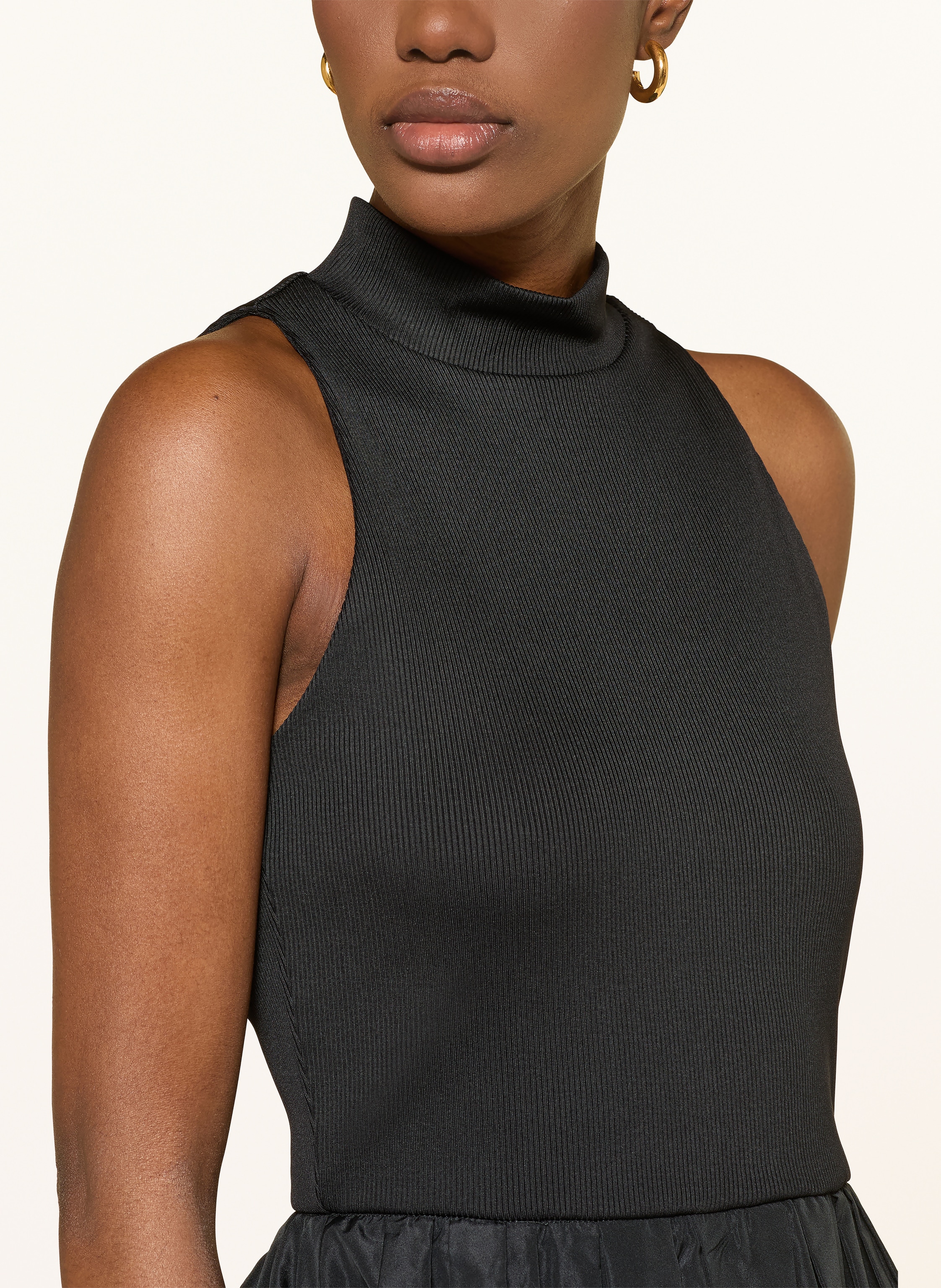 Thumbnail - Maje Kleid Rabiani Im Materialmix schwarz