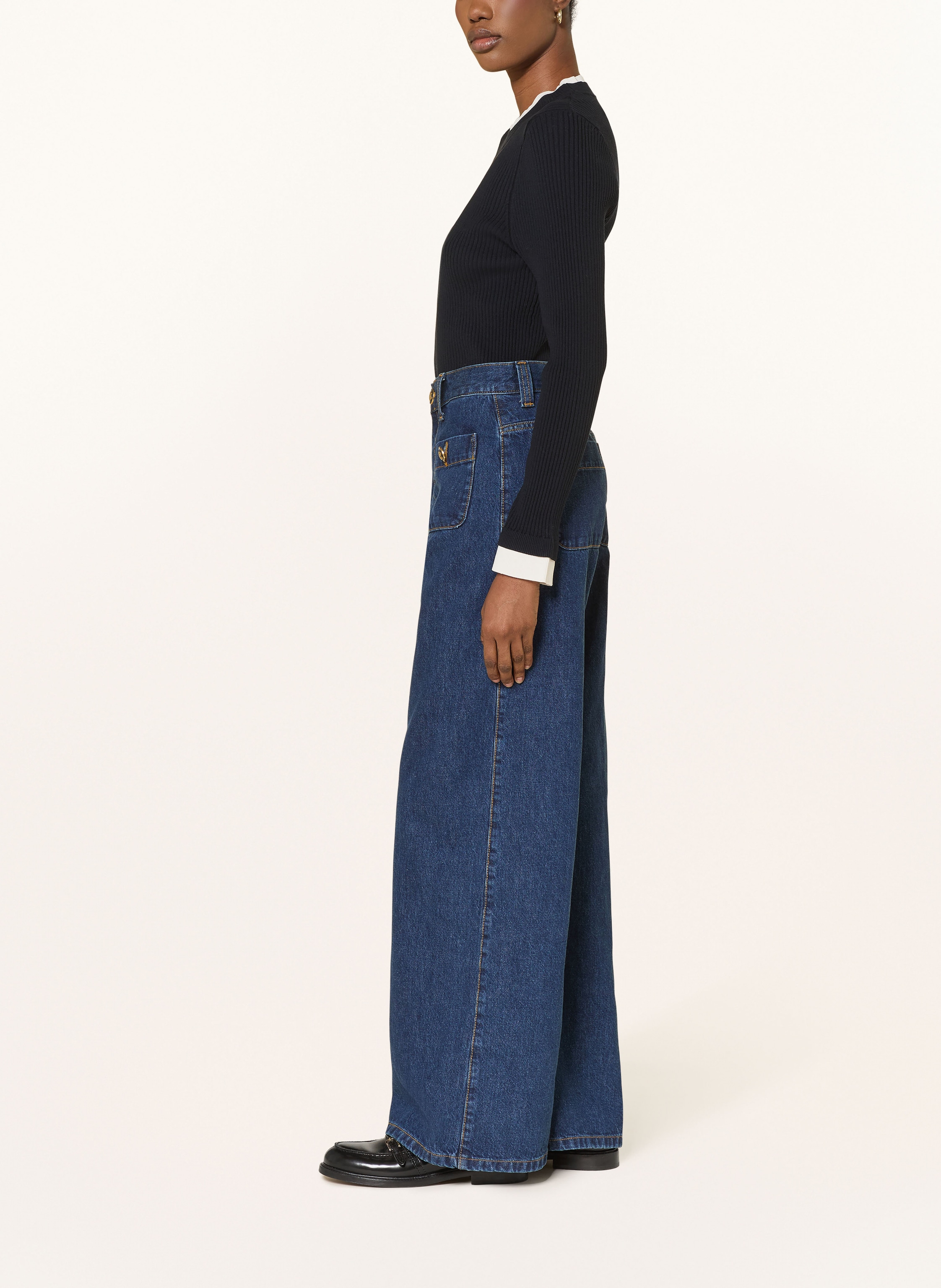 Thumbnail - Sandro Wide Leg Jeans blau
