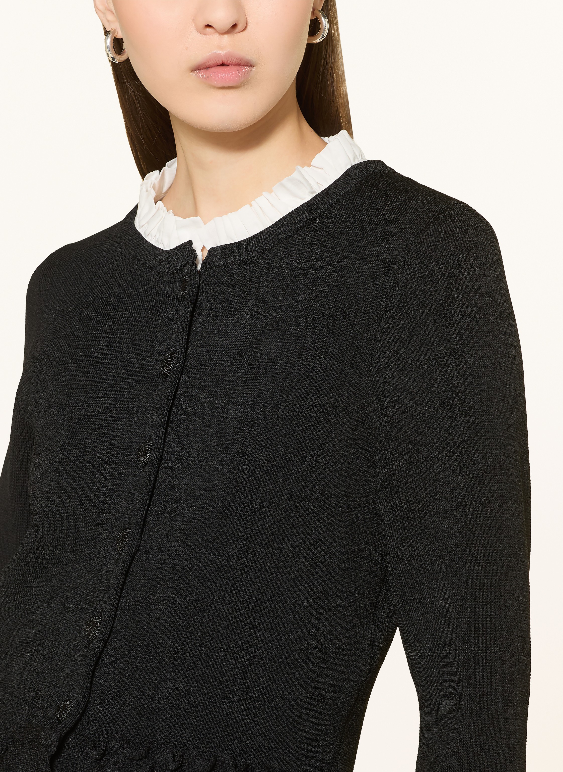 Thumbnail - Sandro Strickjacke Mit Abnehmbarem Kragen schwarz