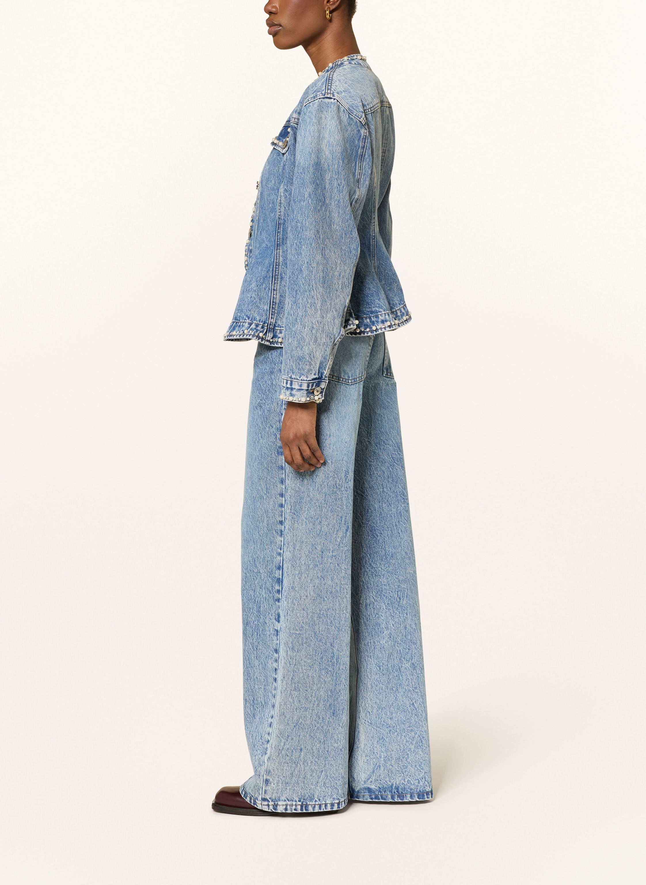 Thumbnail - Sandro Wide Leg Jeans blau