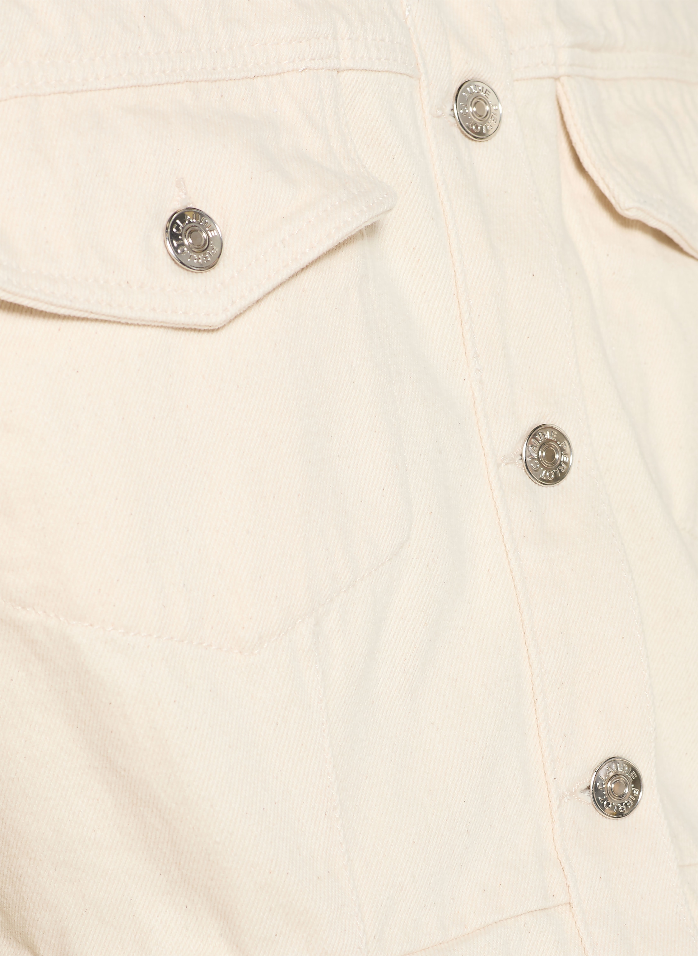 Thumbnail - Claudie Pierlot Jeansjacke weiss