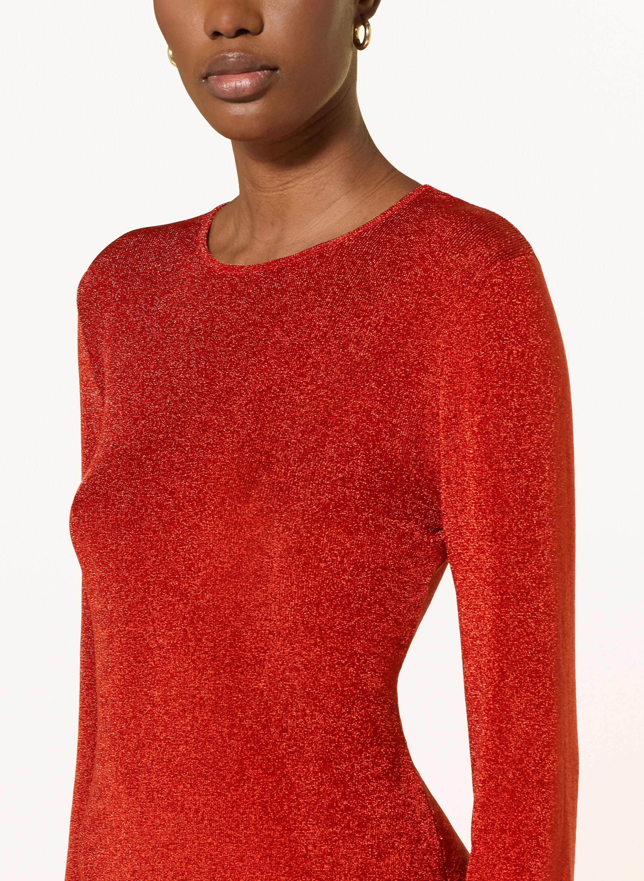 Thumbnail - Ba&Sh Cocktailkleid Zulma Mit Glitzergarn rot