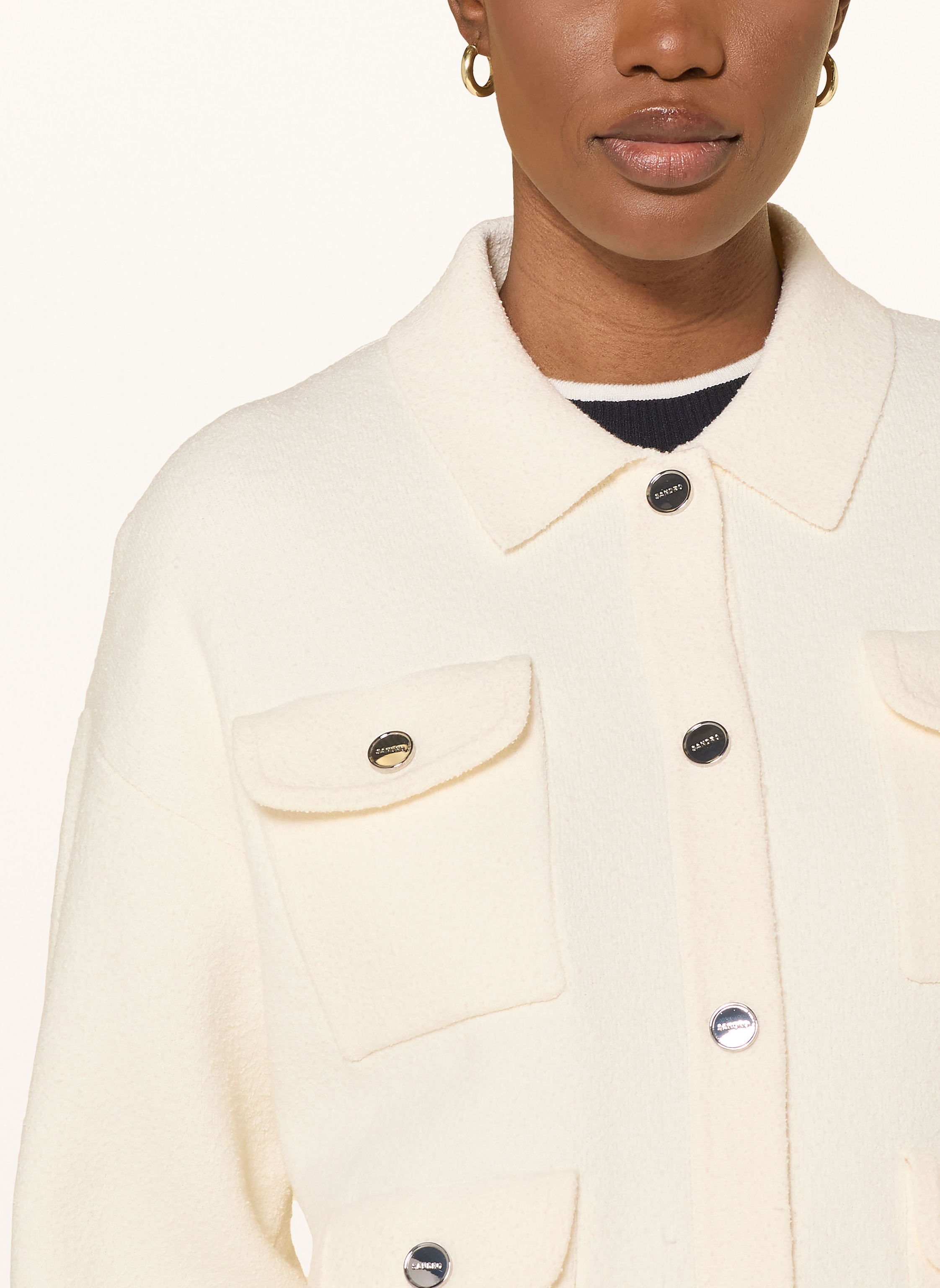 Thumbnail - Sandro Bouclé-Jacke weiss