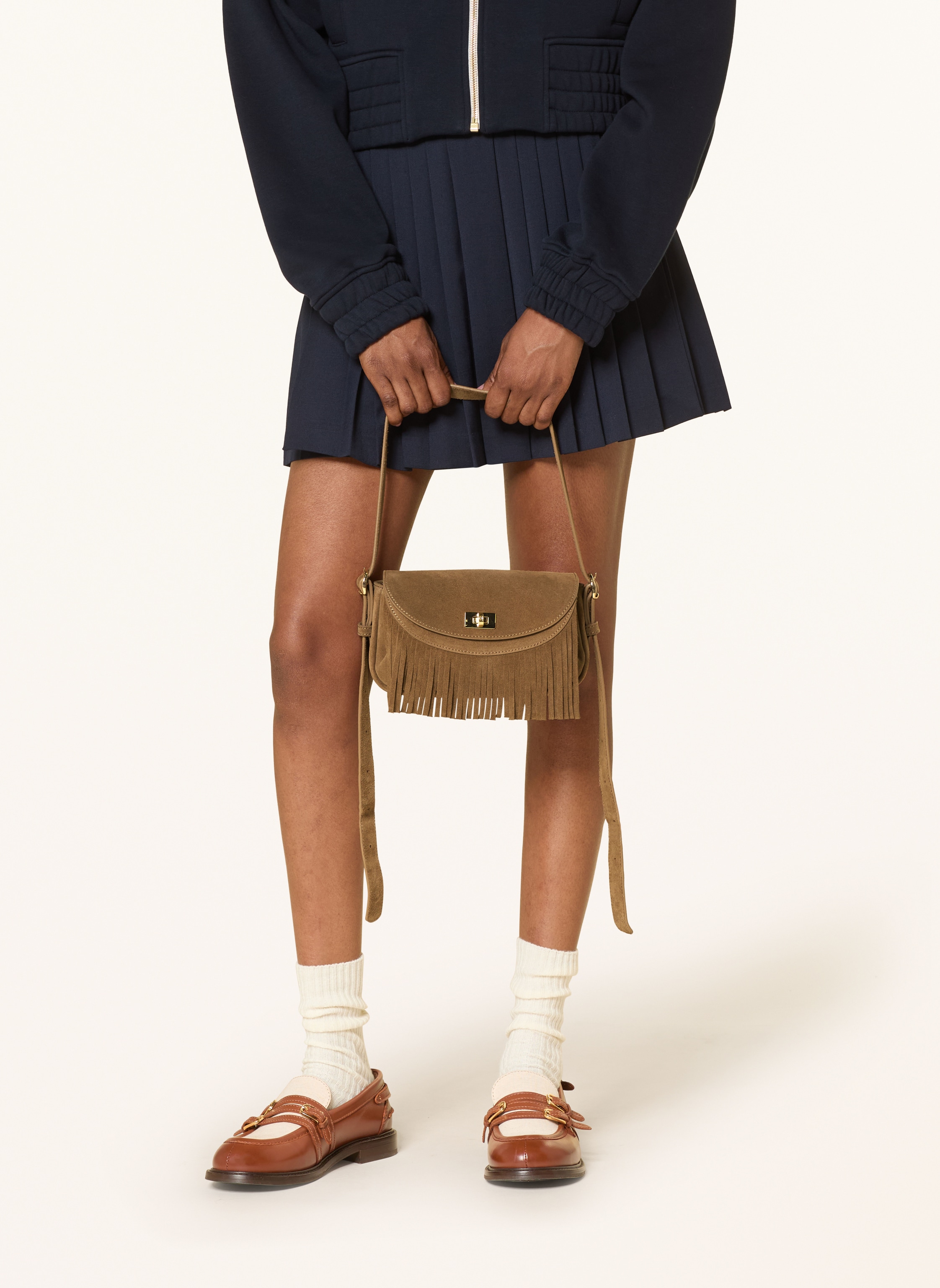 Thumbnail - Sandro Umhängetasche Mini Mambo beige