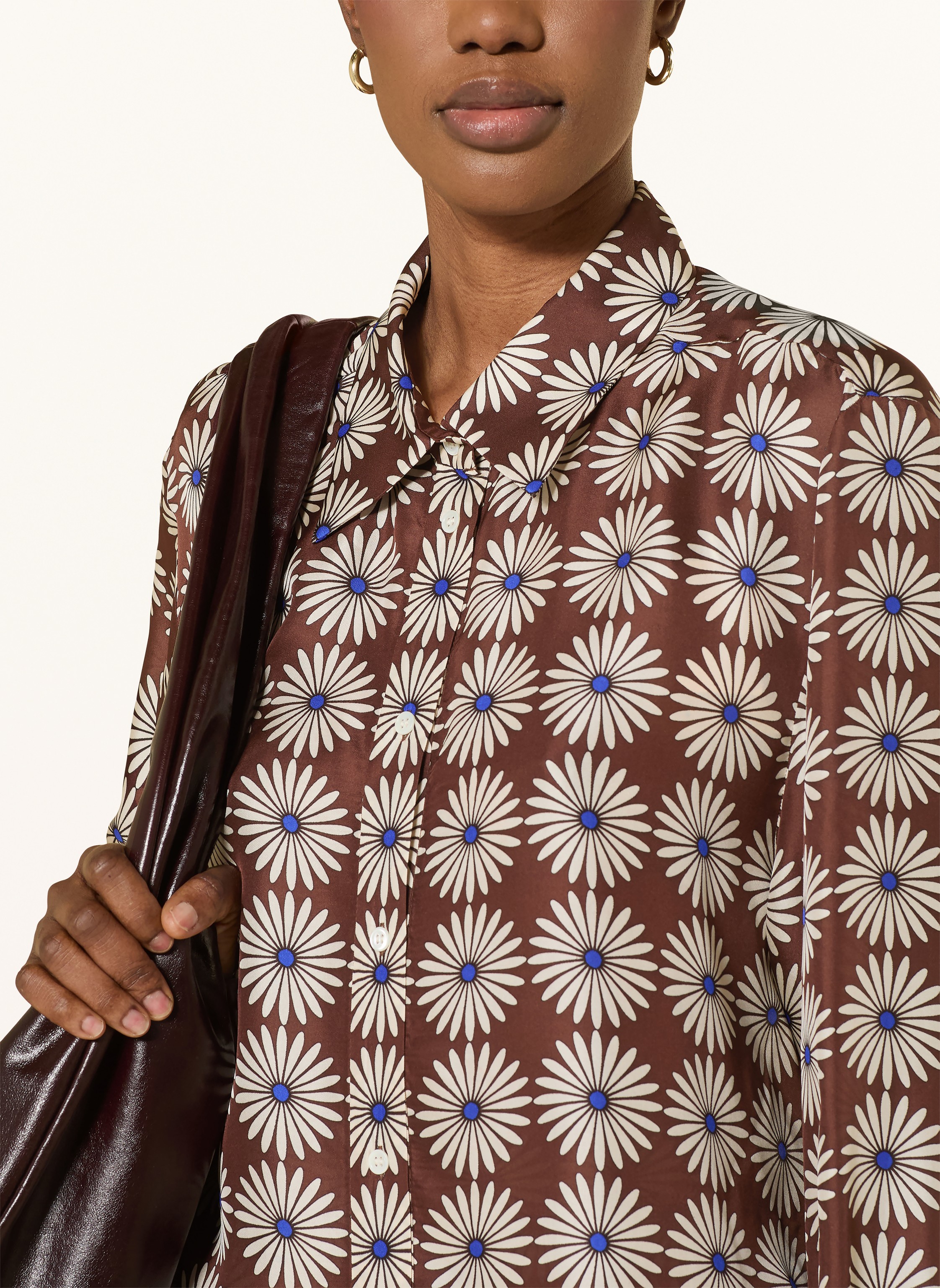 Thumbnail - Sandro Seidenbluse blau