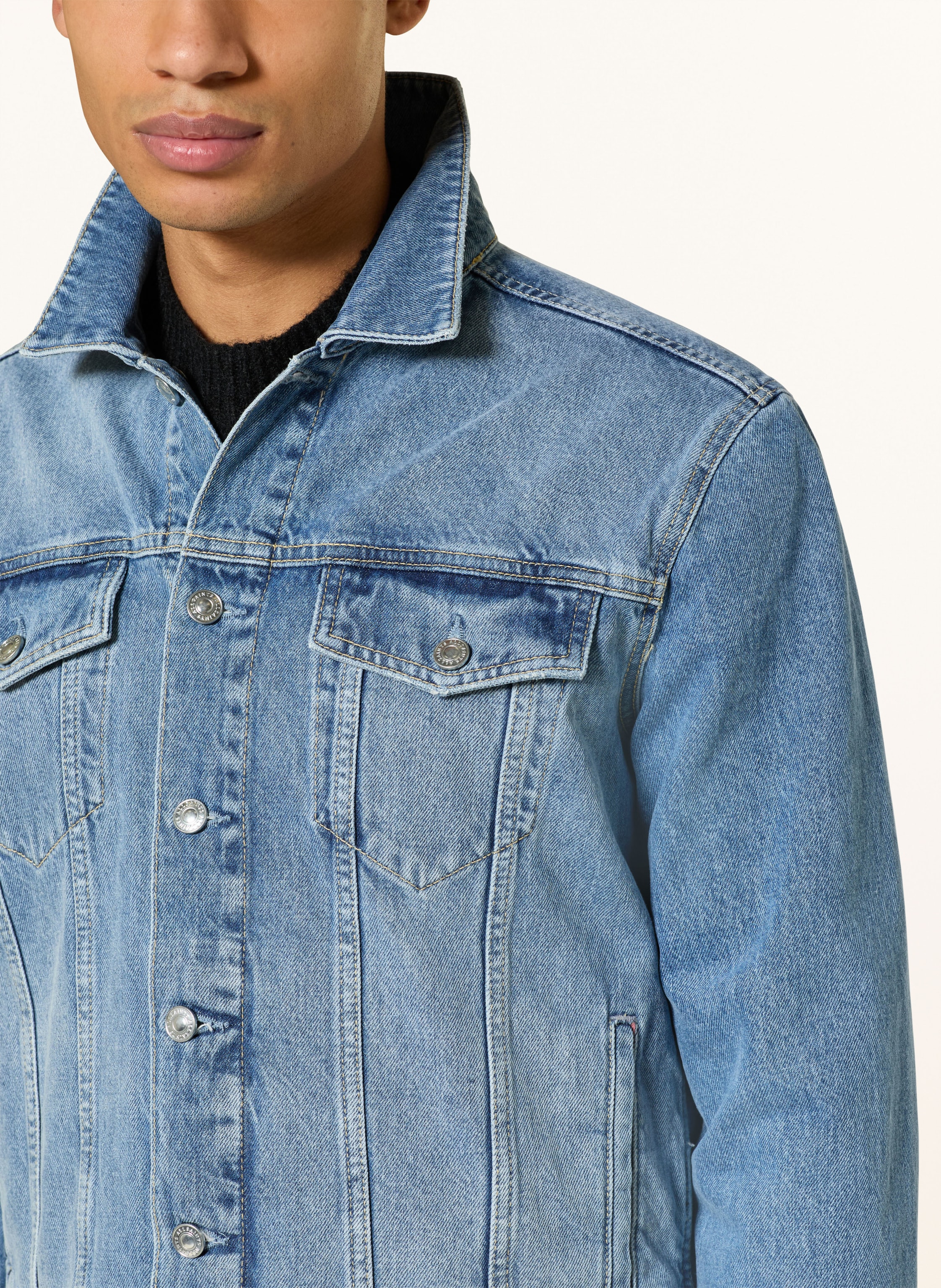 Thumbnail - Allsaints Jeansjacke Inveroy blau