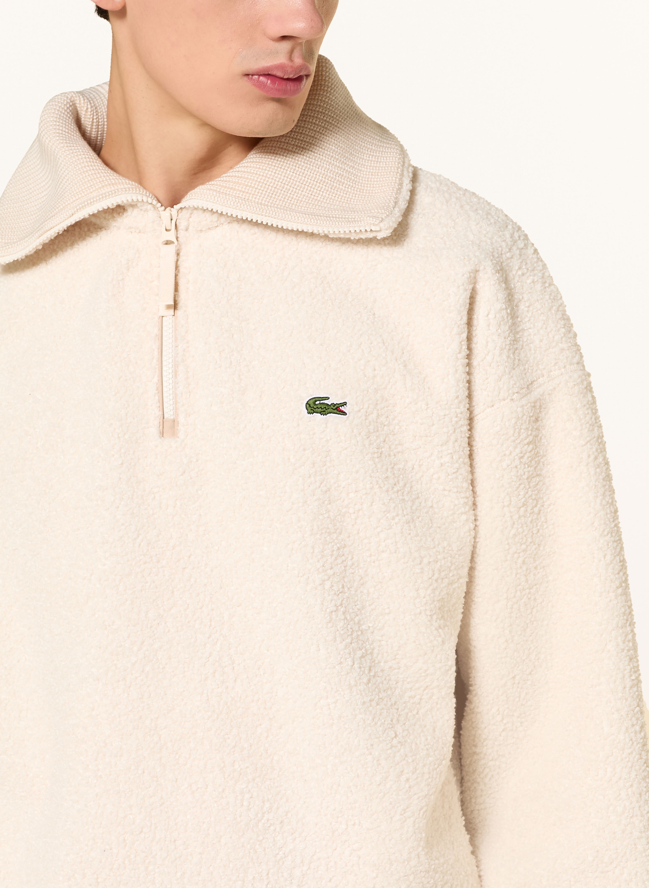Thumbnail - Lacoste Fleece-Troyer weiss