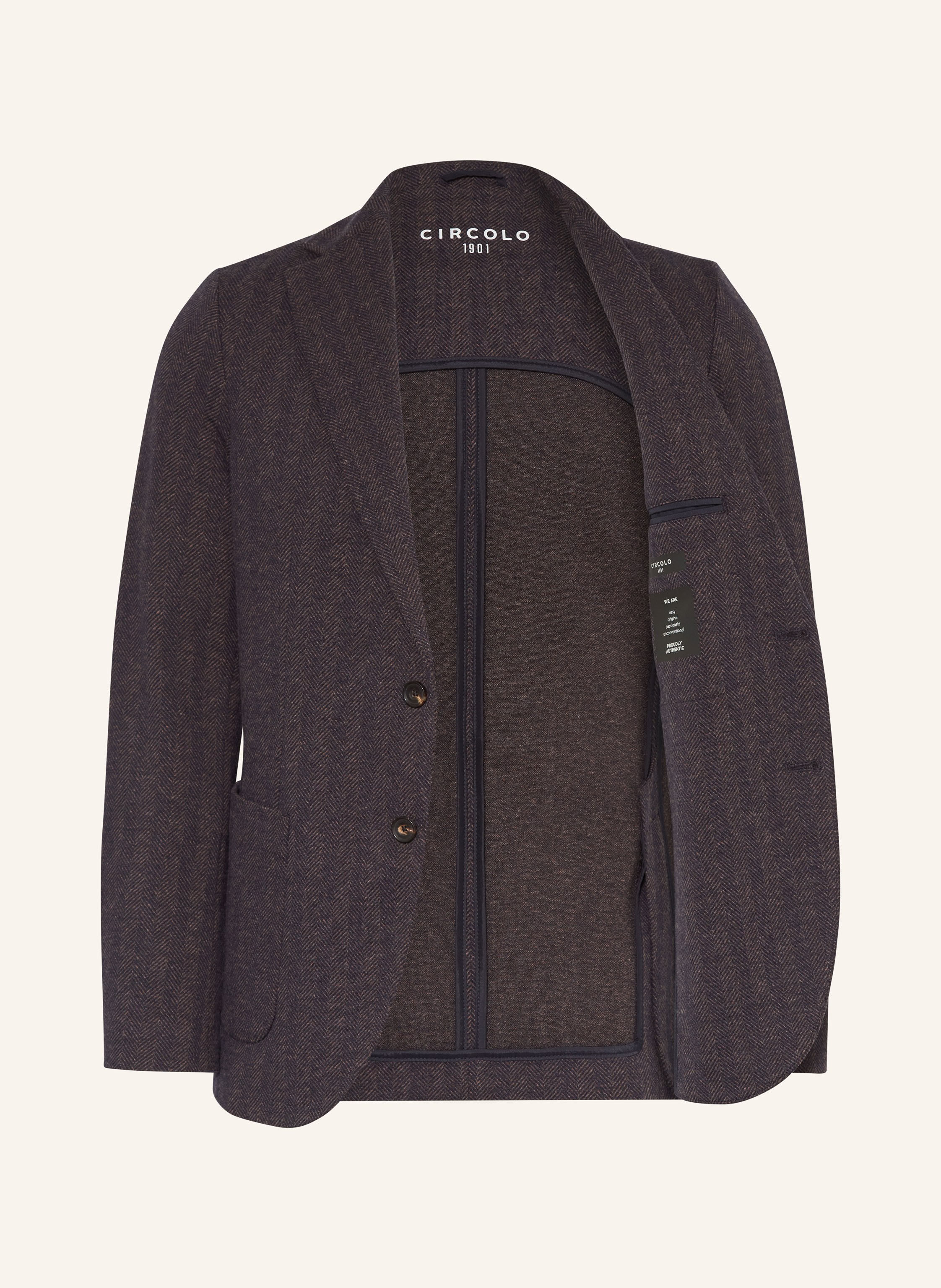 Thumbnail - Circolo 1901 Jerseysakko Slim Fit braun