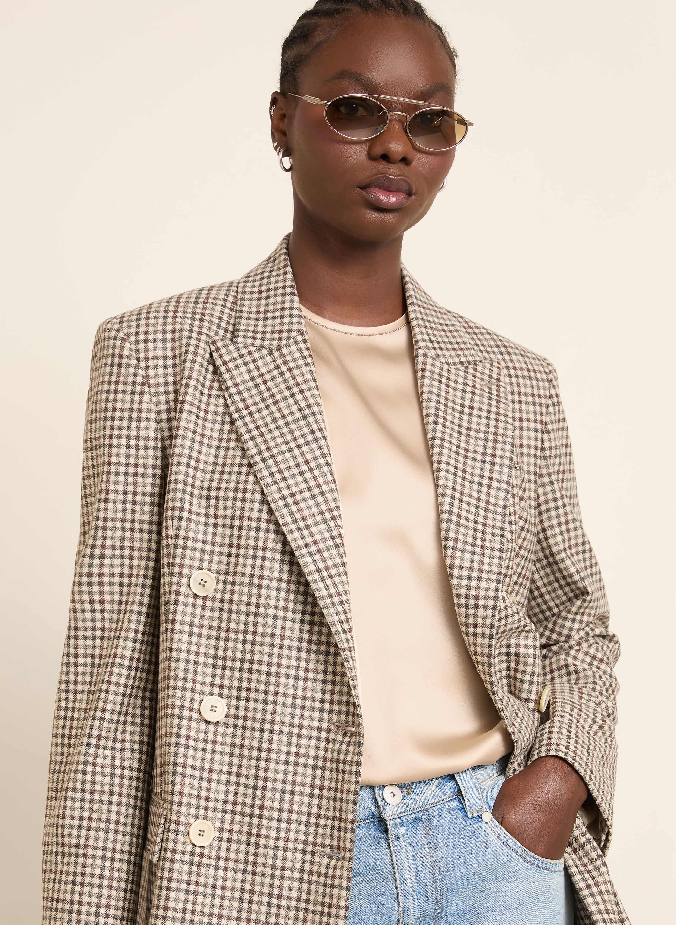 Thumbnail - Brunello Cucinelli Blusenshirt Aus Seide Mit Schmucksteinen braun