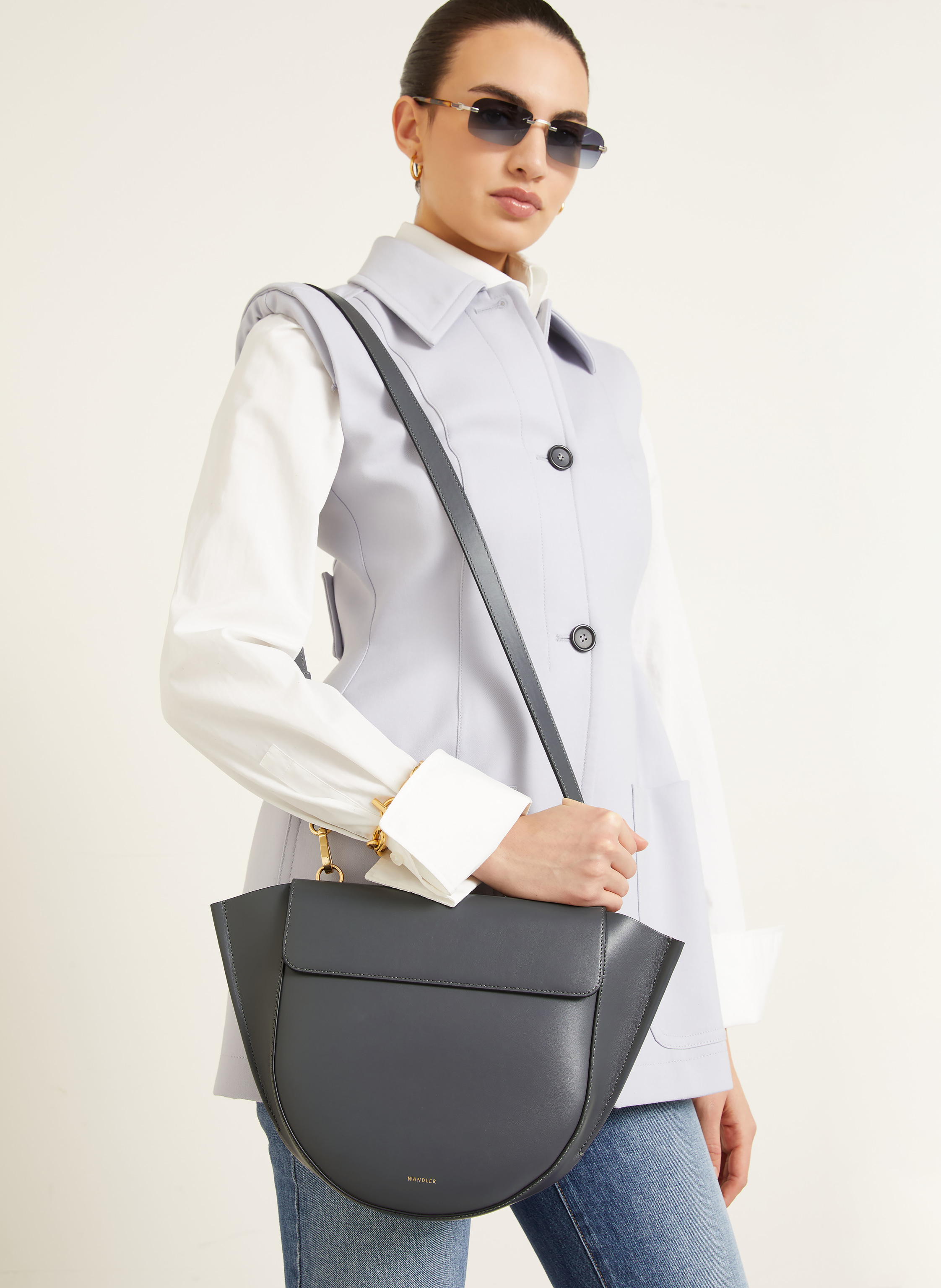 Thumbnail - Wandler Handtasche Hortensia Medium blau