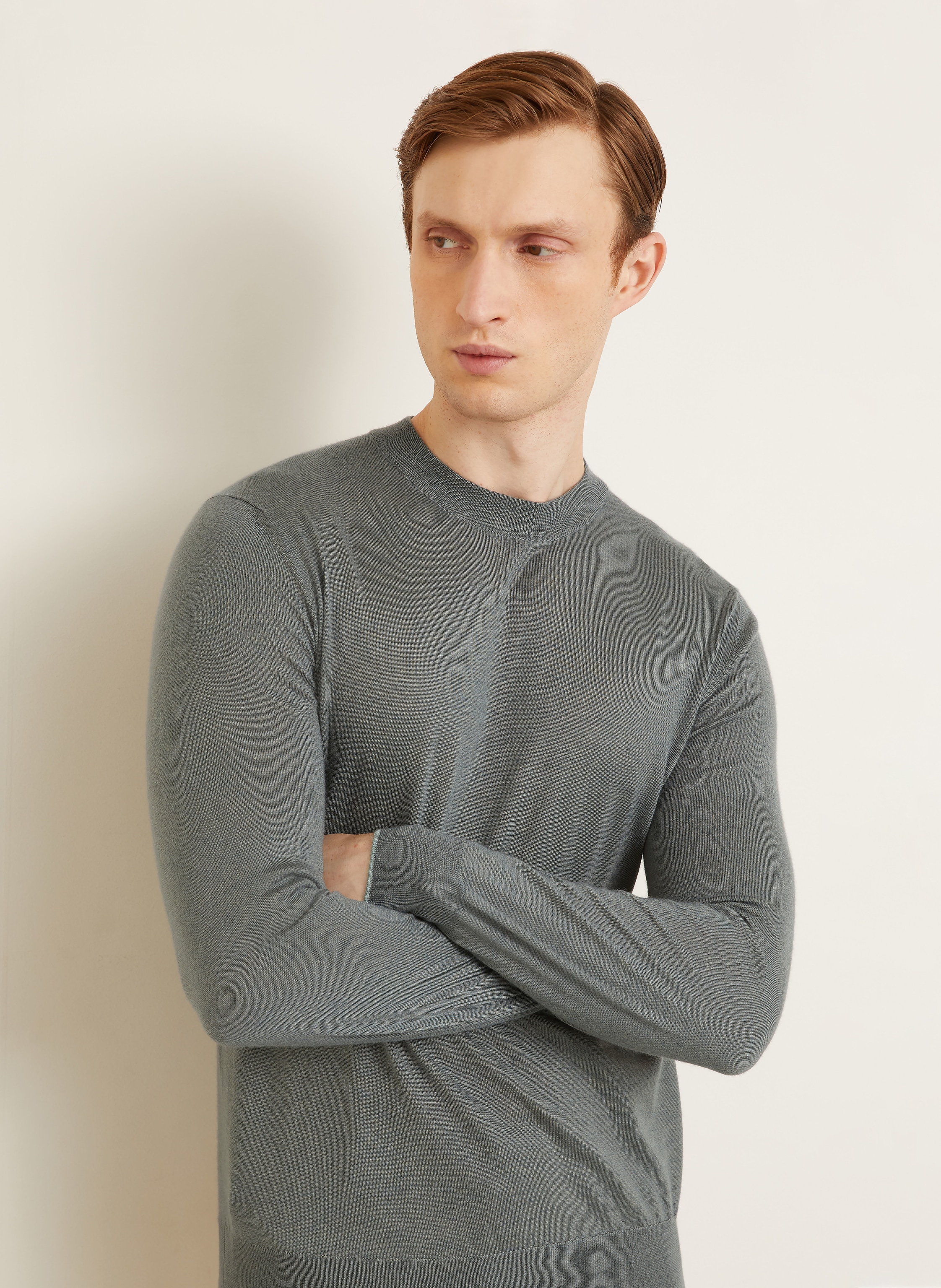 Thumbnail - Fioroni Cashmere-Pullover Mit Seide grau