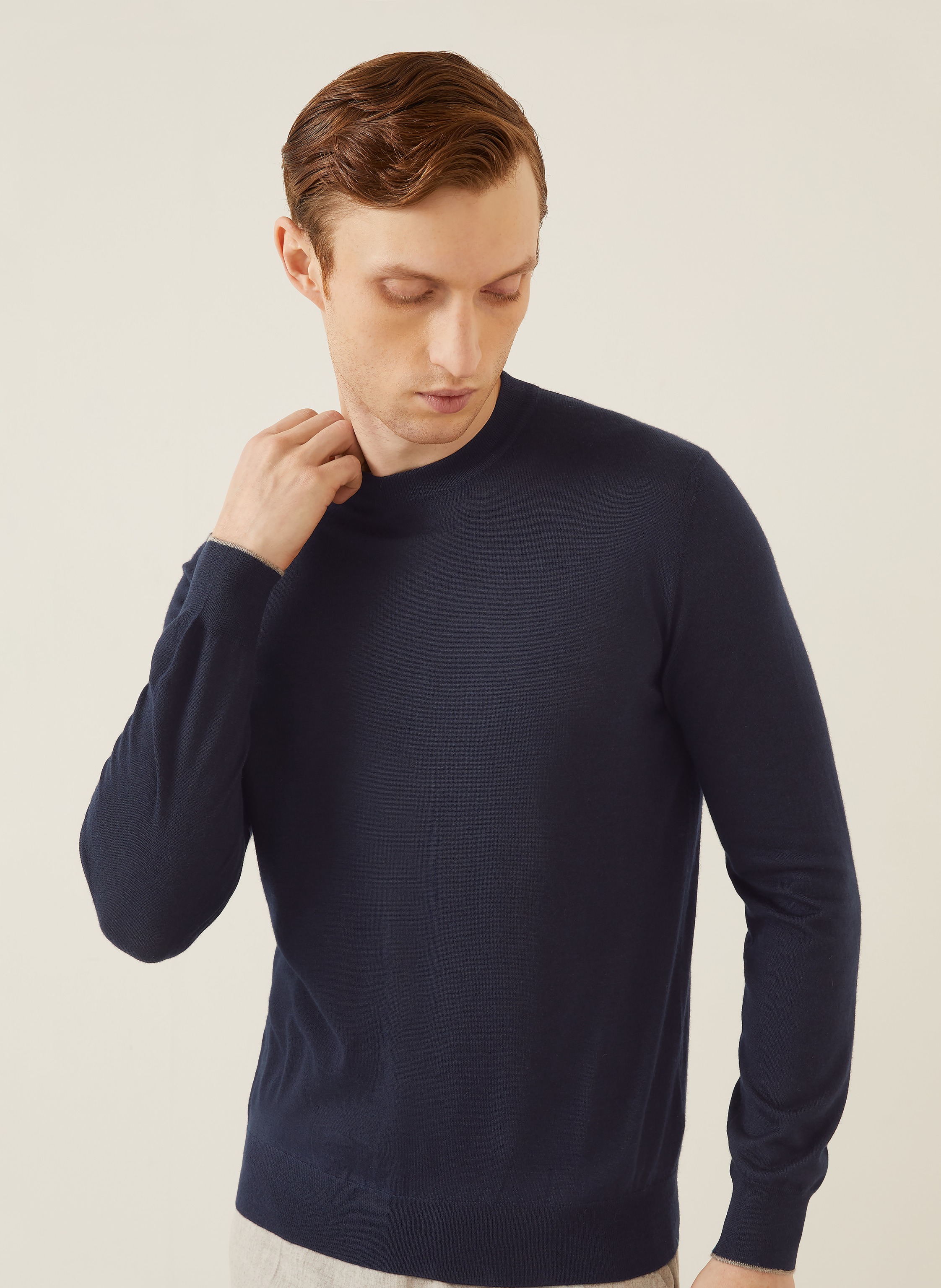 Thumbnail - Fioroni Cashmere-Pullover Mit Seide blau