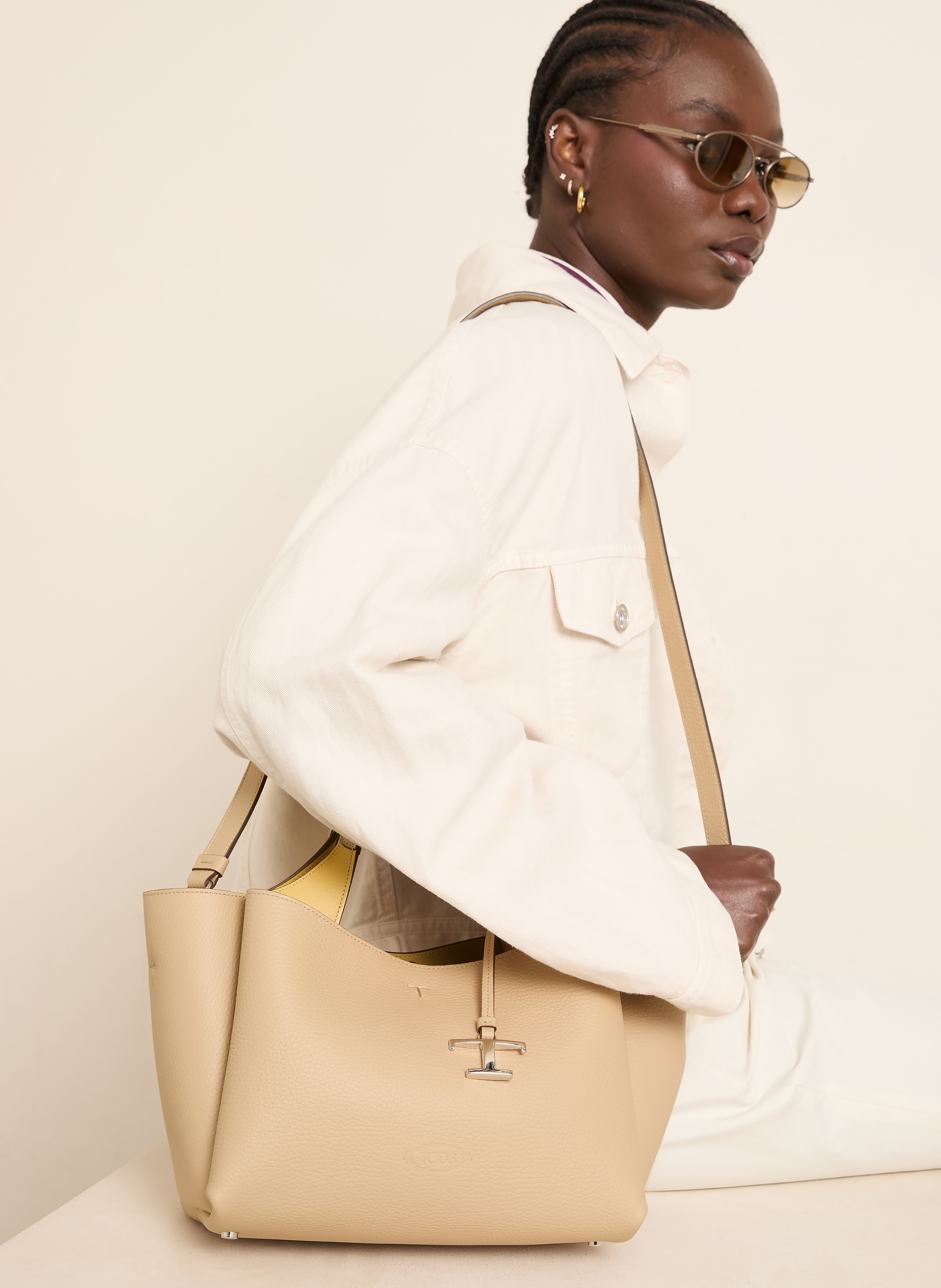 Thumbnail - Tod's Handtasche Mini beige