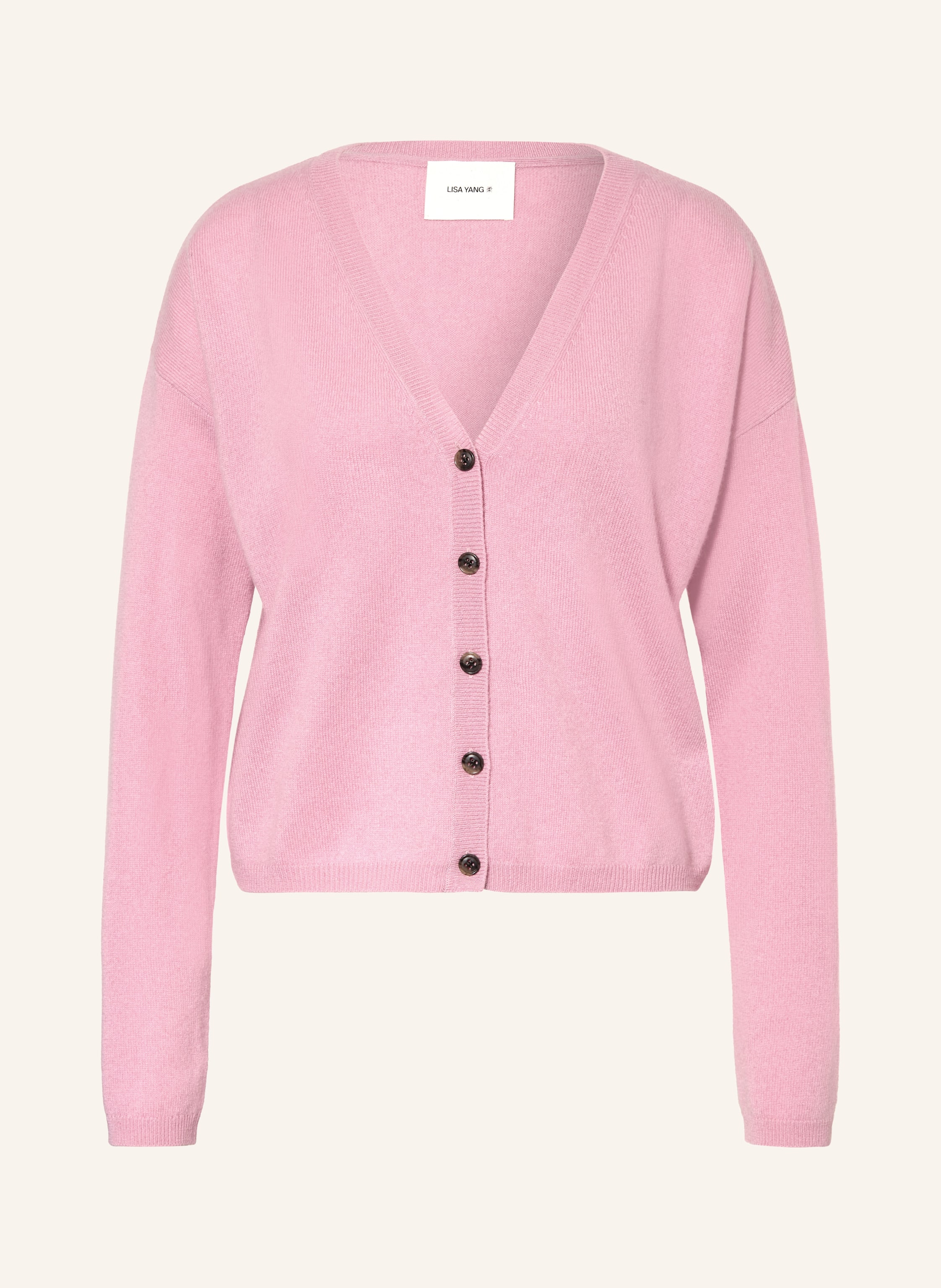 Lisa Yang Strickjacke Abby Aus Cashmere rosa