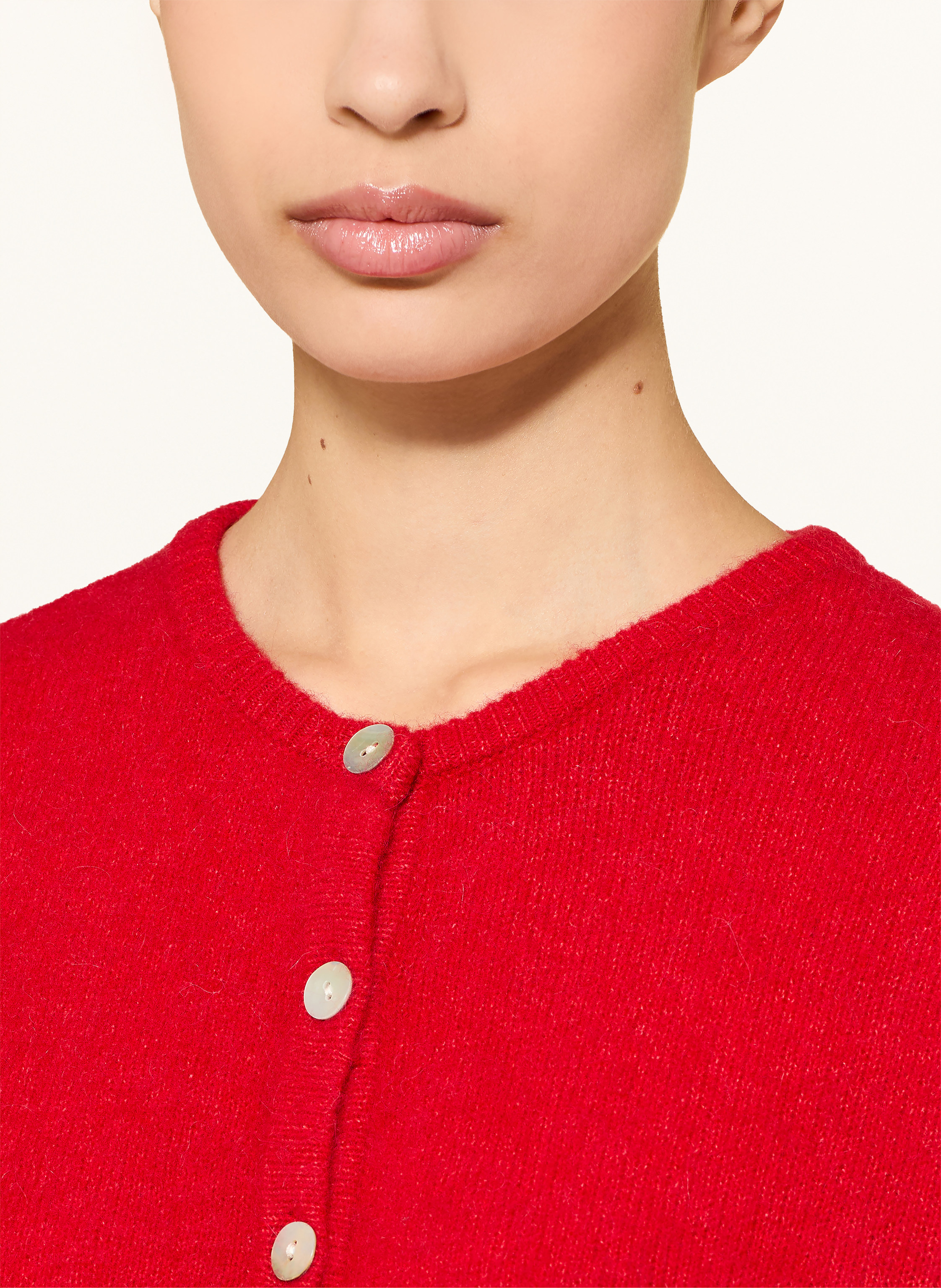 Thumbnail - American Vintage Strickjacke Mit Alpaka rot