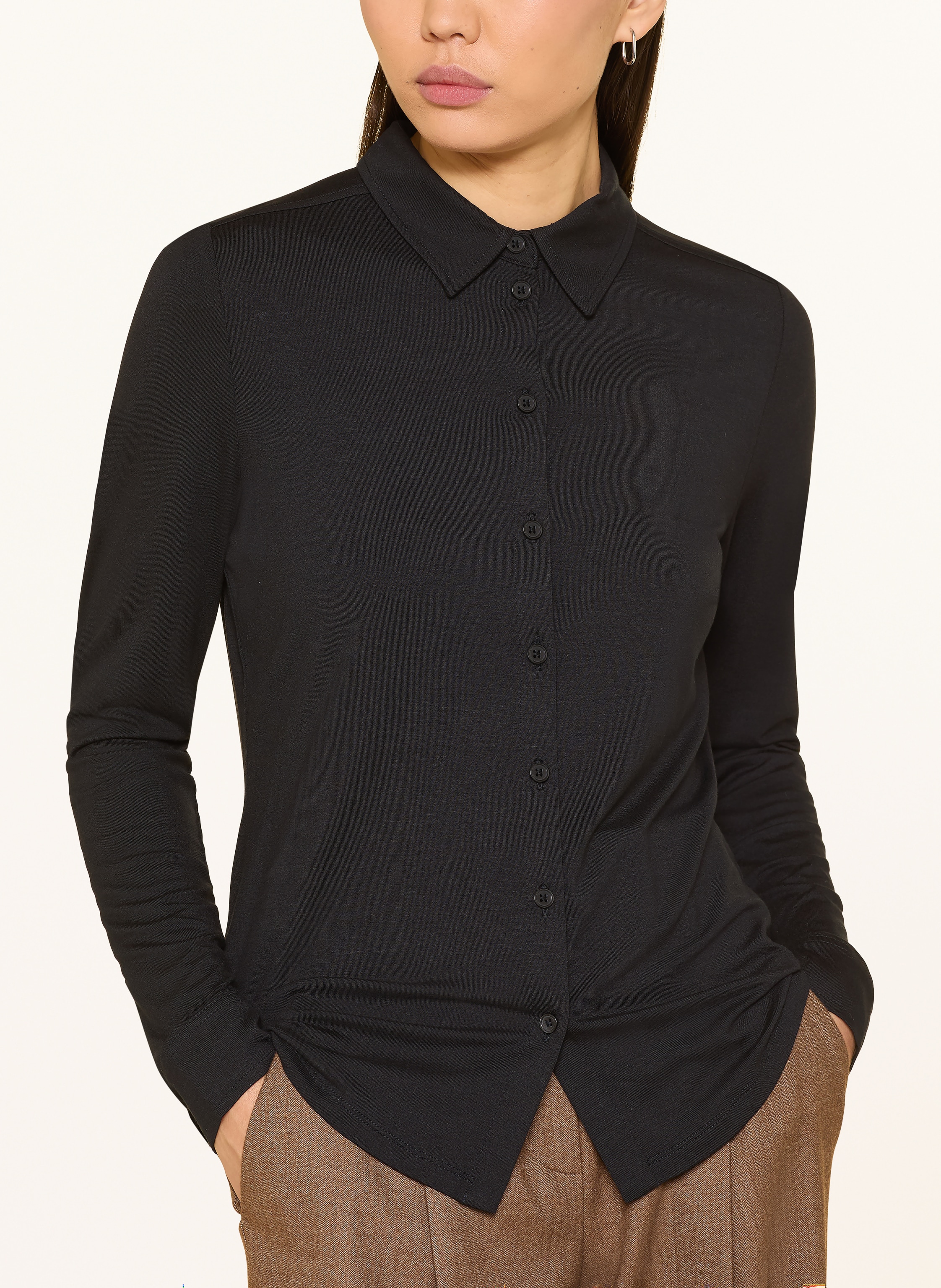 Thumbnail - Marc O'polo Hemdbluse Aus Jersey schwarz