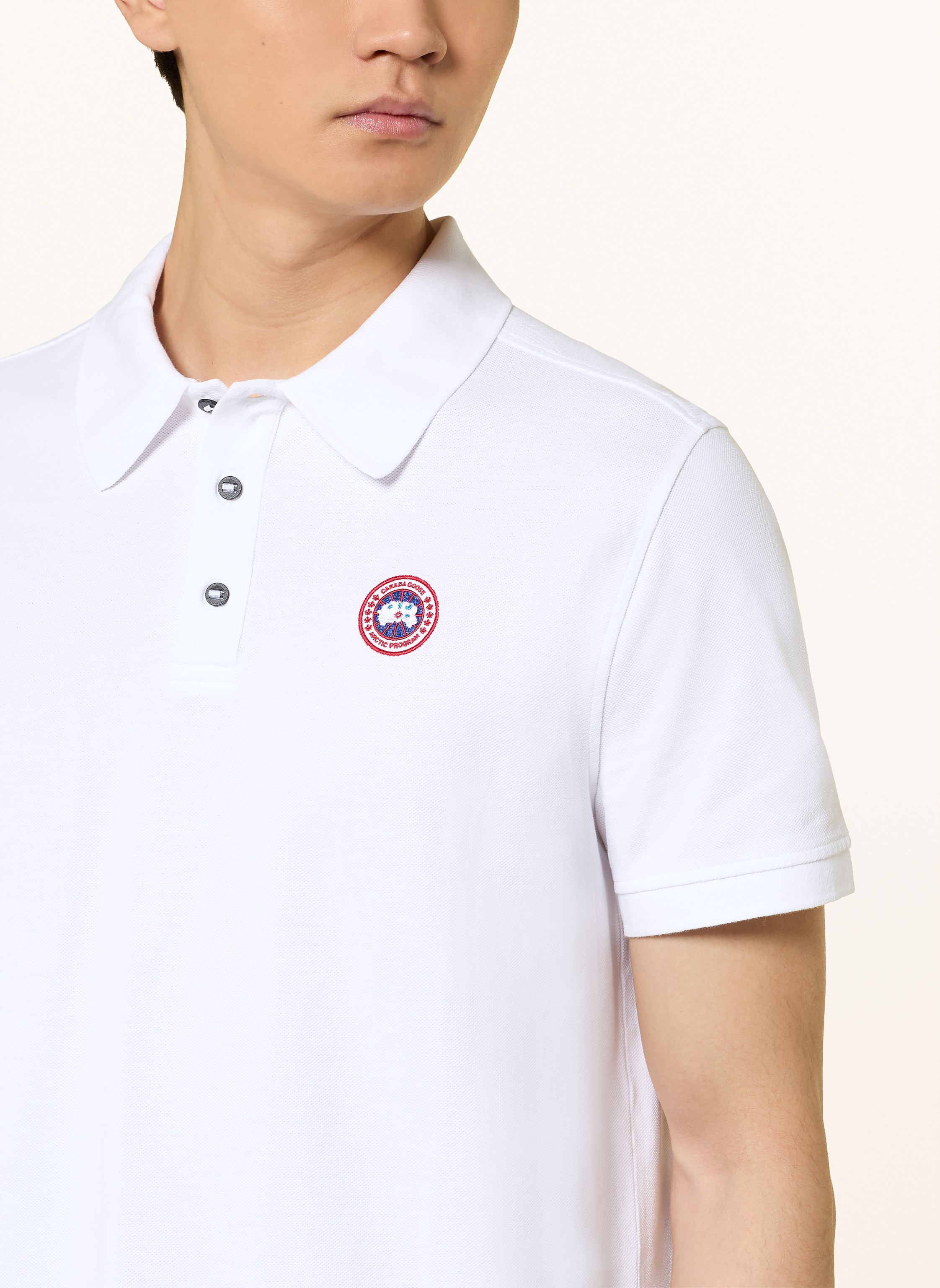 Thumbnail - Canada Goose Piqué-Poloshirt Beckley weiss