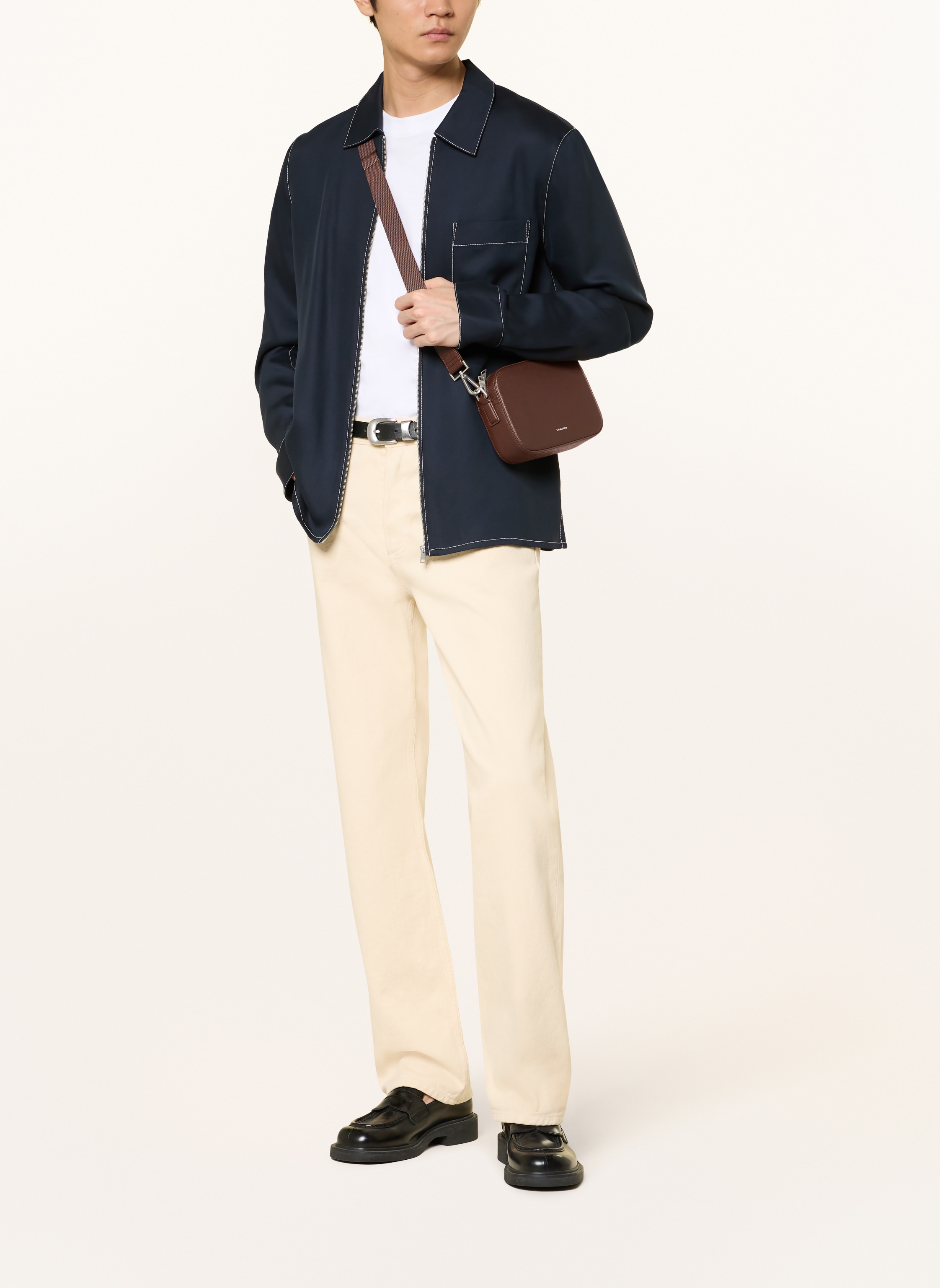 Thumbnail - Sandro Saffiano-Umhängetasche braun