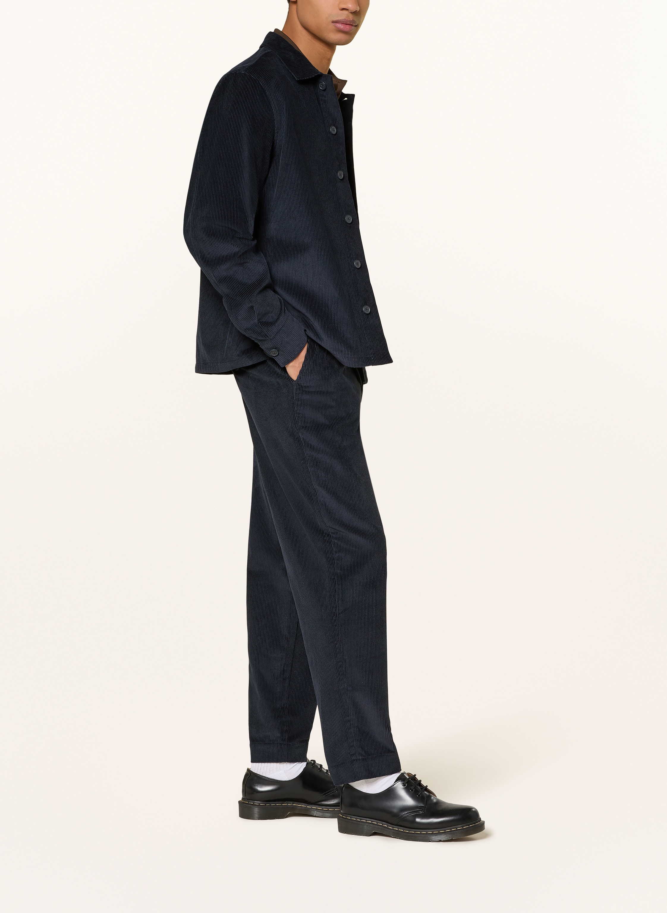 Thumbnail - Fred Perry Cordhose Tapered Fit blau