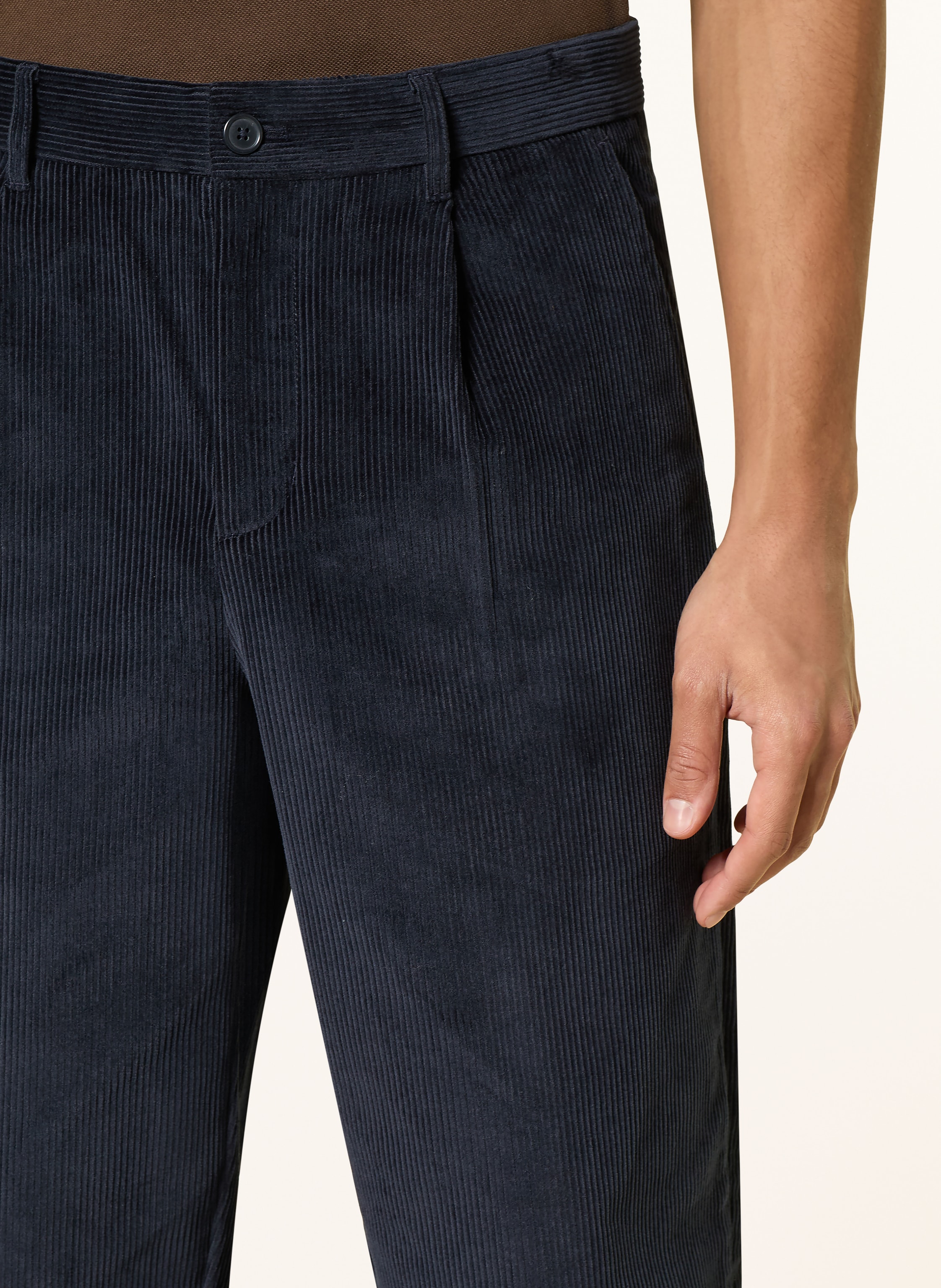 Thumbnail - Fred Perry Cordhose Tapered Fit blau