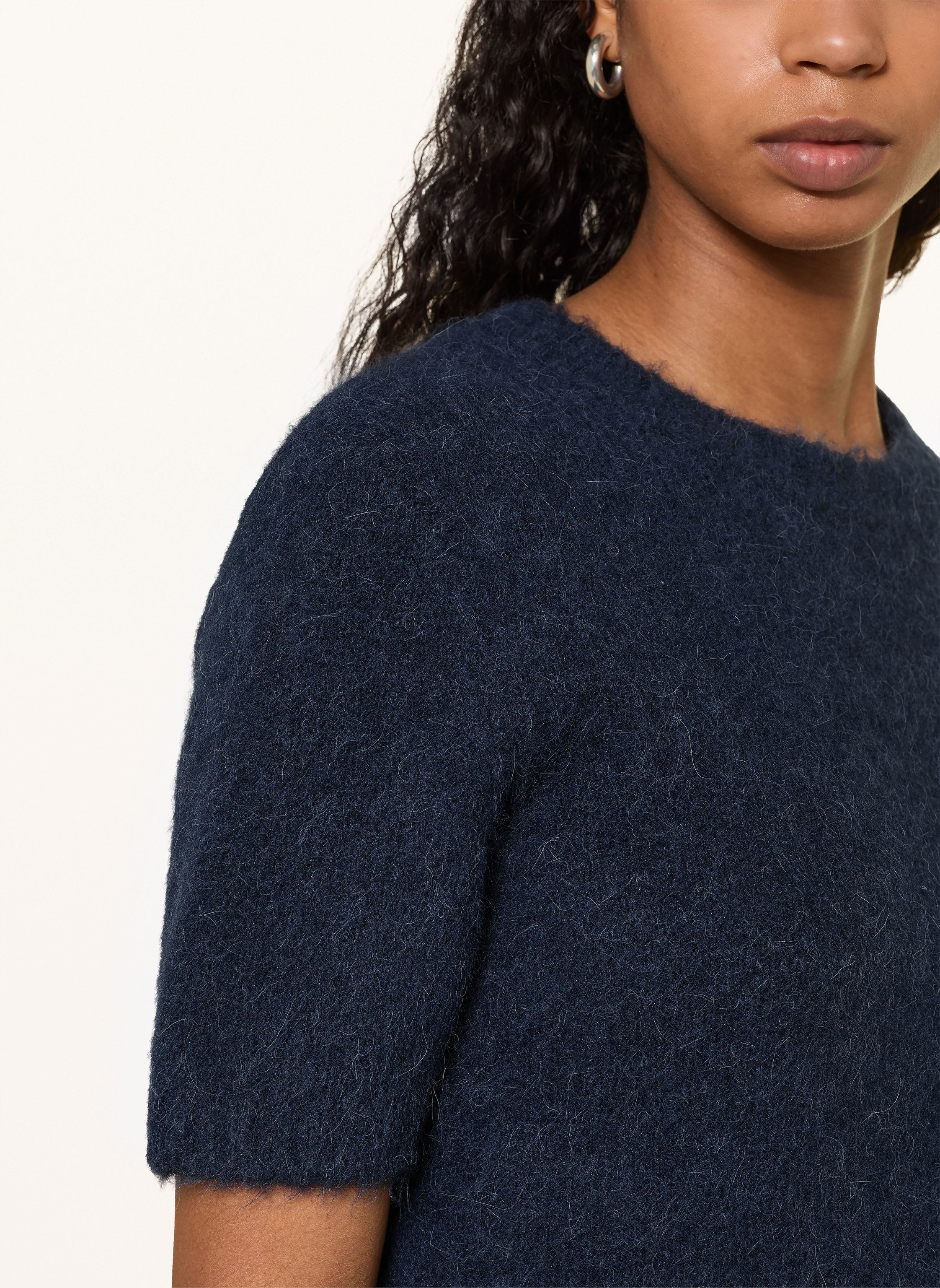 Thumbnail - Samsøe  Samsøe Strickshirt Sajeanne Mit Alpaka blau