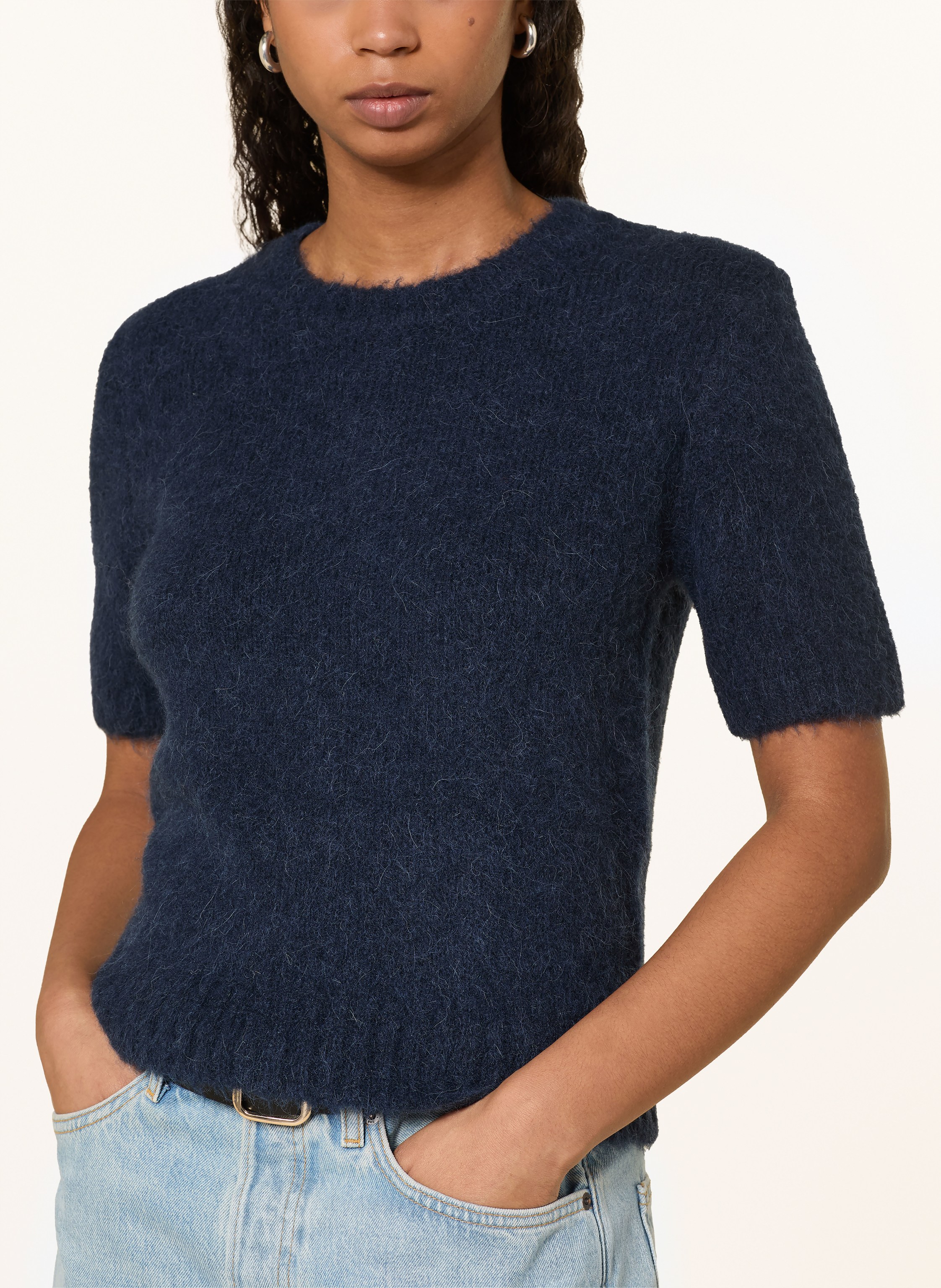 Thumbnail - Samsøe  Samsøe Strickshirt Sajeanne Mit Alpaka blau