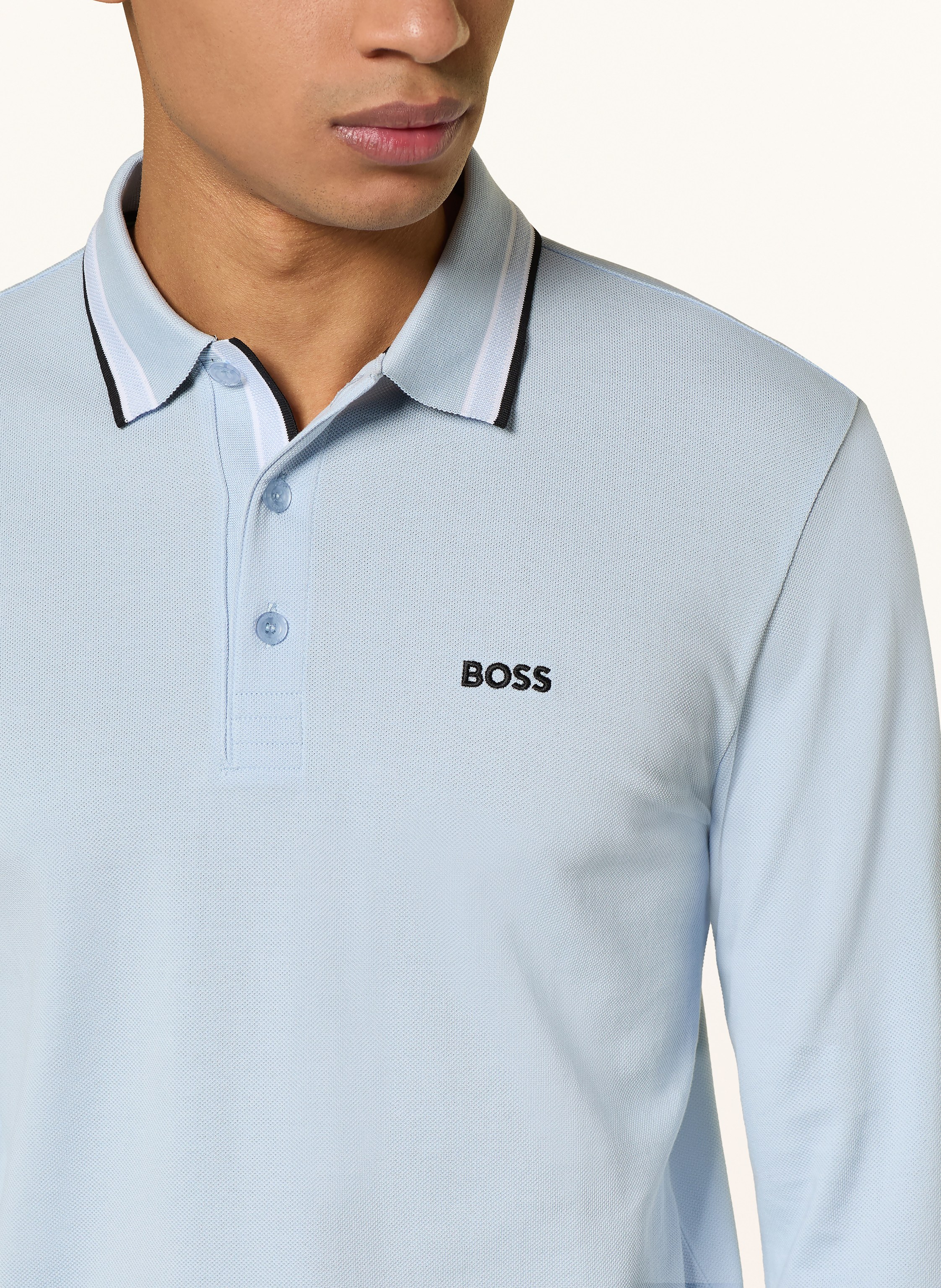 Thumbnail - Boss Piqué-Poloshirt Plisy Regular Fit blau