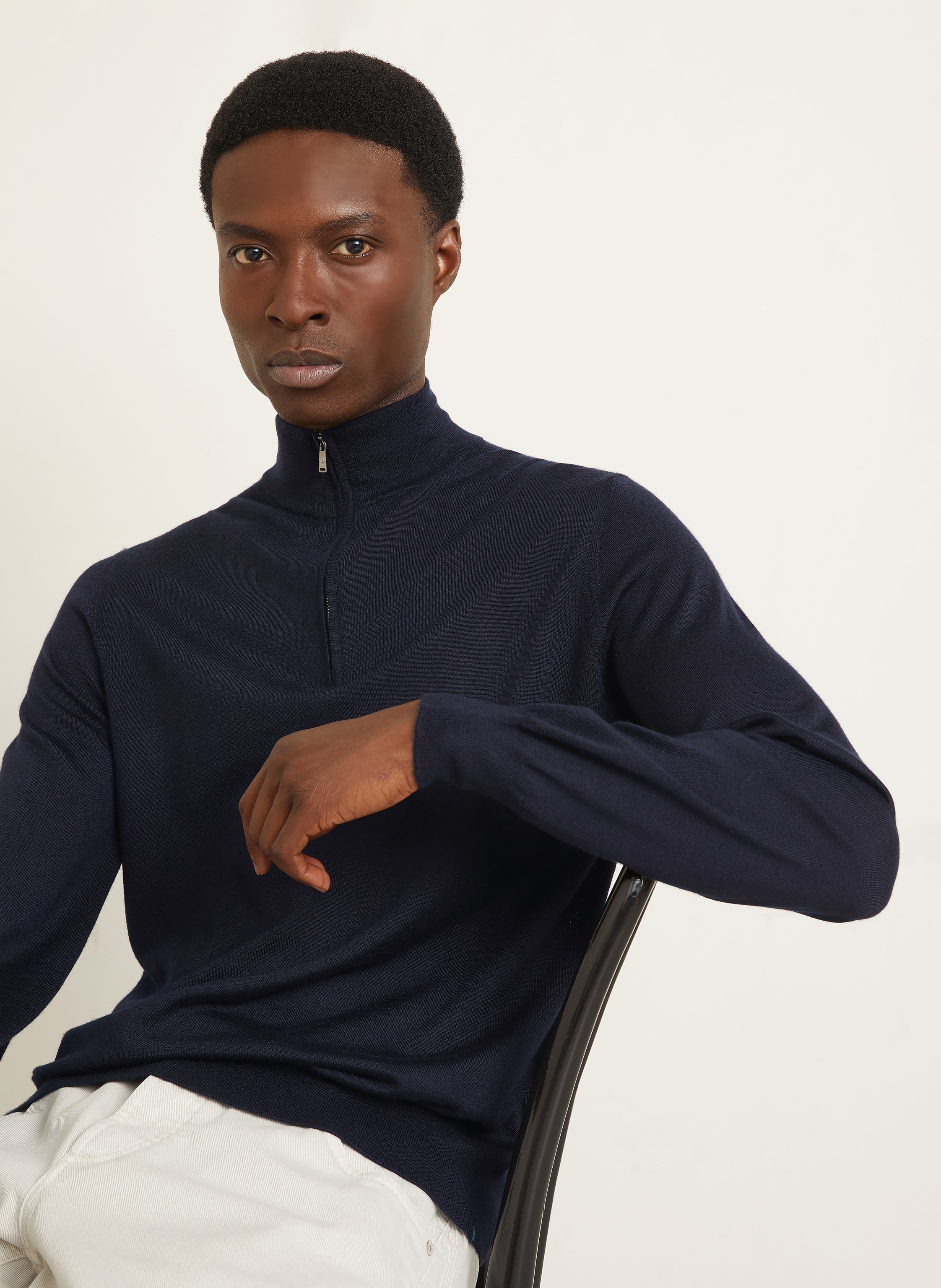 Thumbnail - Fioroni Cashmere-Troyer Mit Seide blau