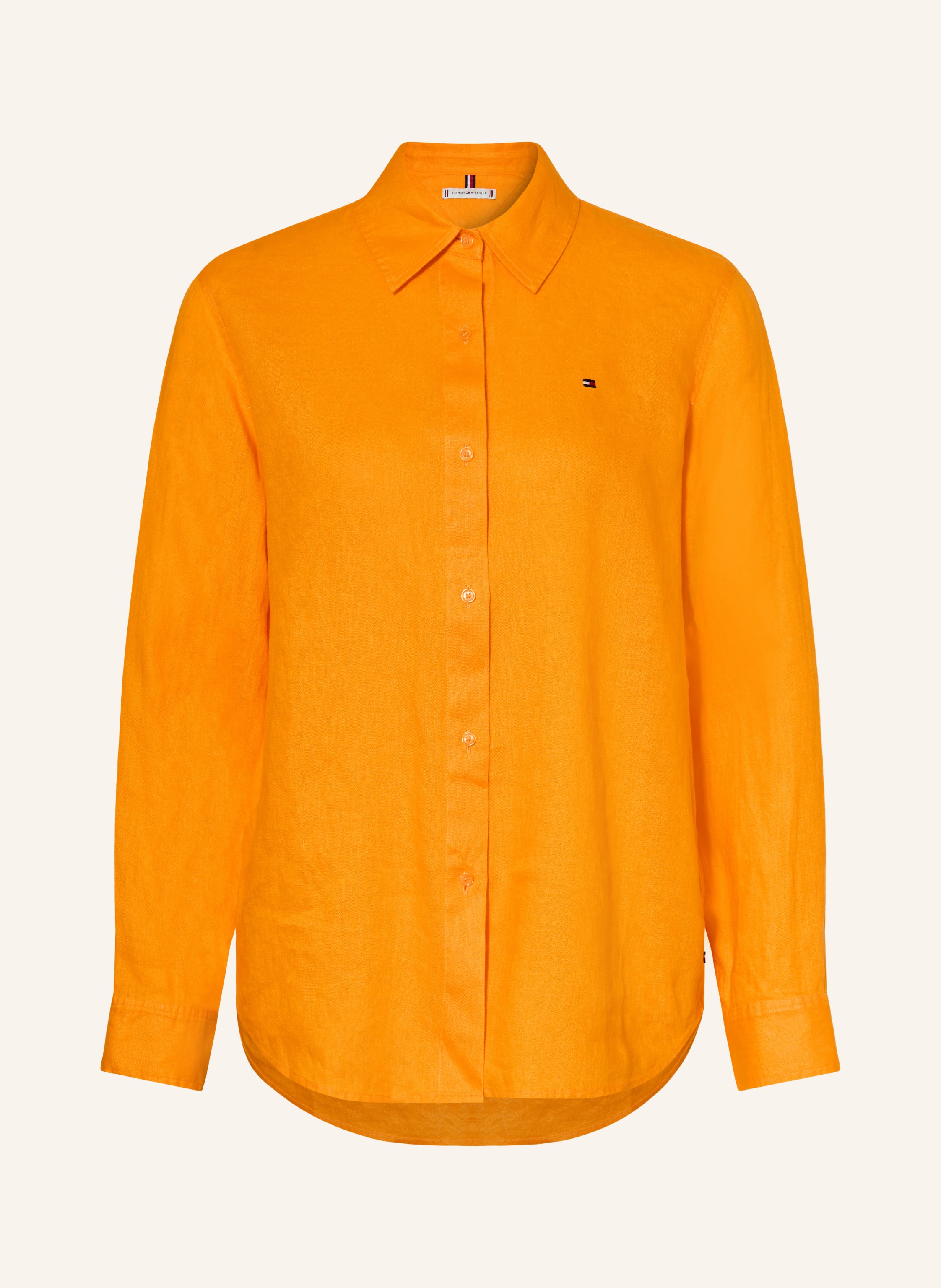 Tommy Hilfiger Hemdbluse Aus Leinen orange