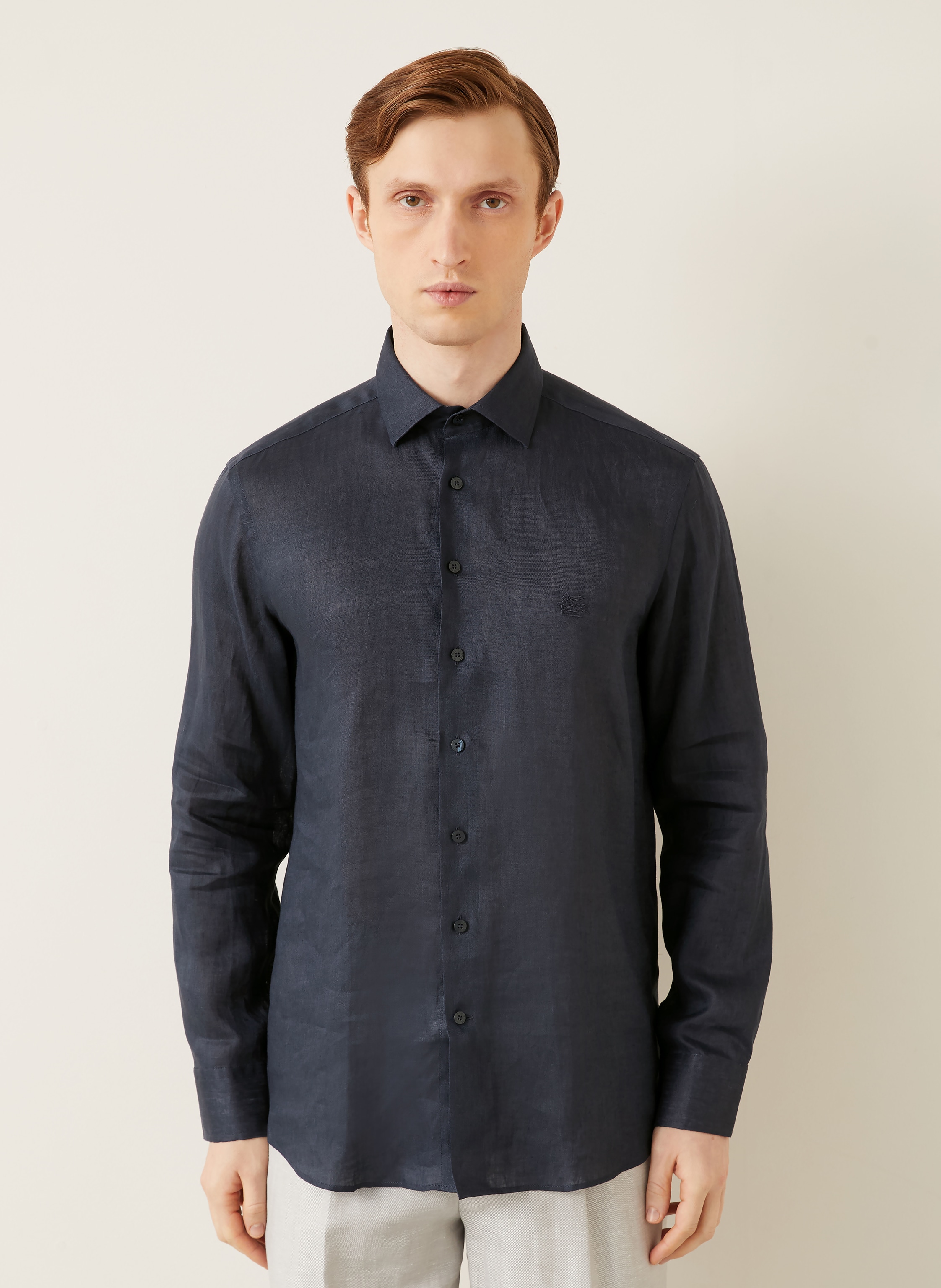 Thumbnail - Etro Leinenhemd Regular Fit blau