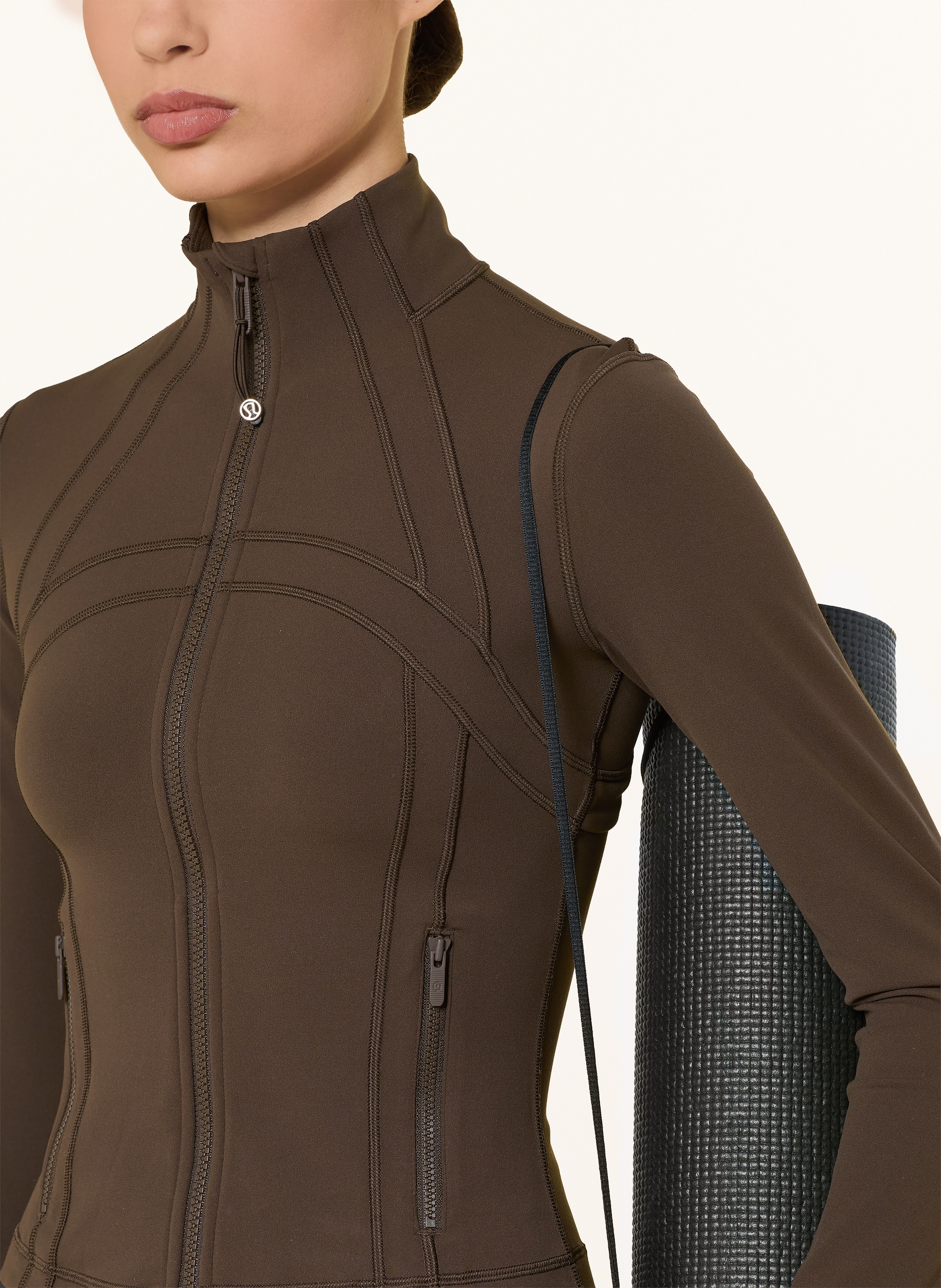 Thumbnail - Lululemon Yoga-Jacke Define Cropped braun