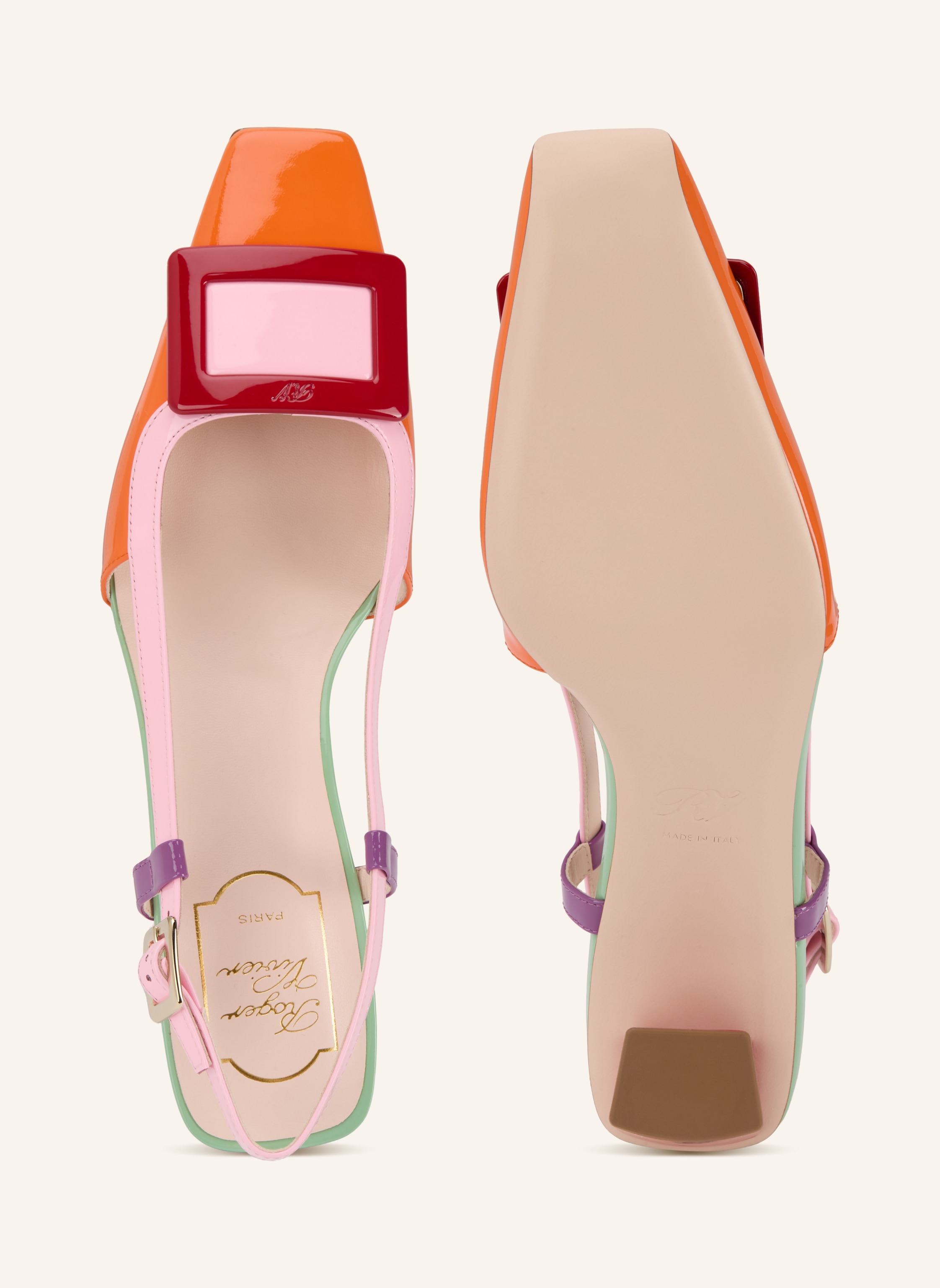 Thumbnail - Roger Vivier Slingpumps Belle Vivier orange