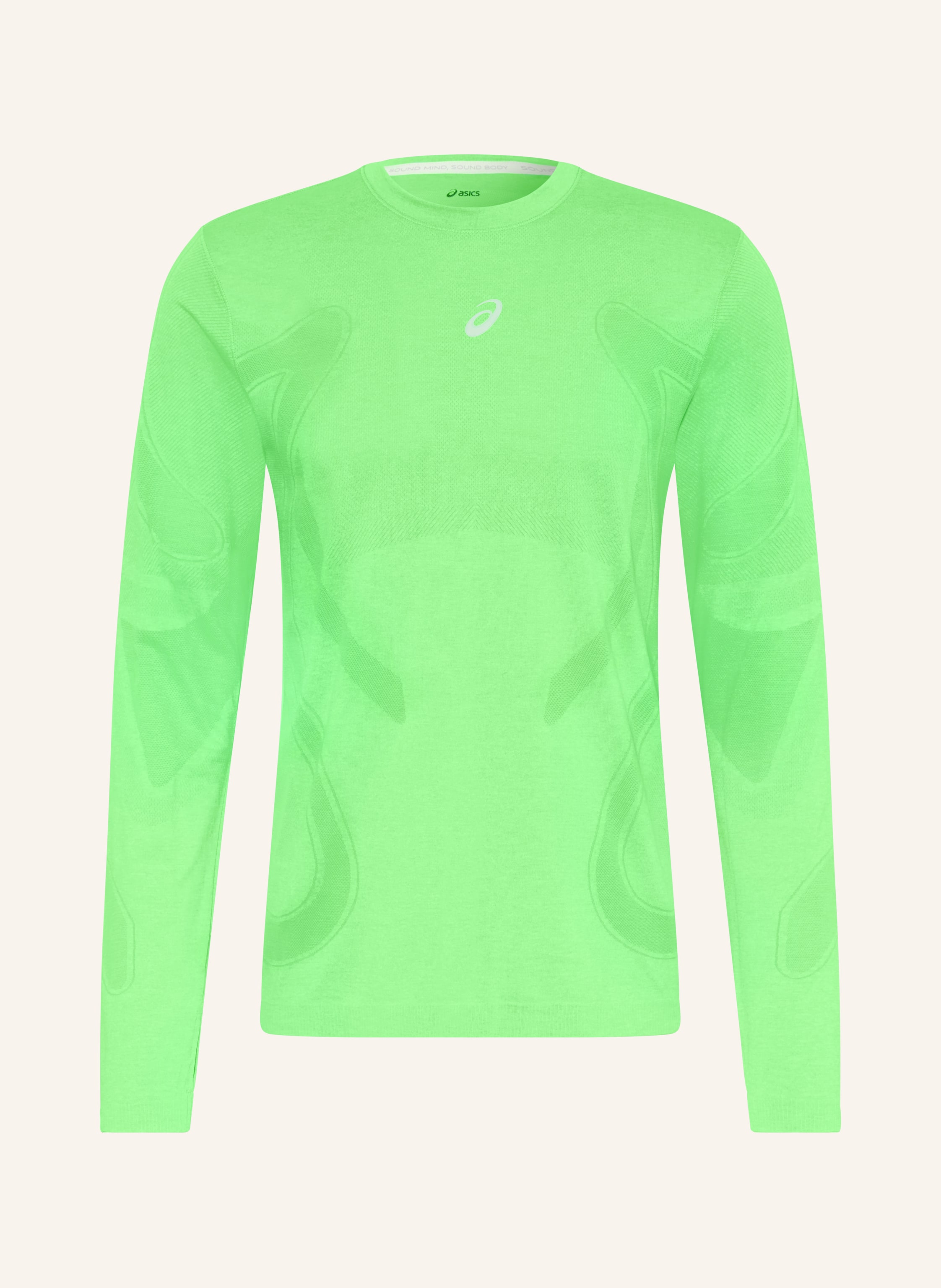 Asics Laufshirt Road Seamless Ls gruen