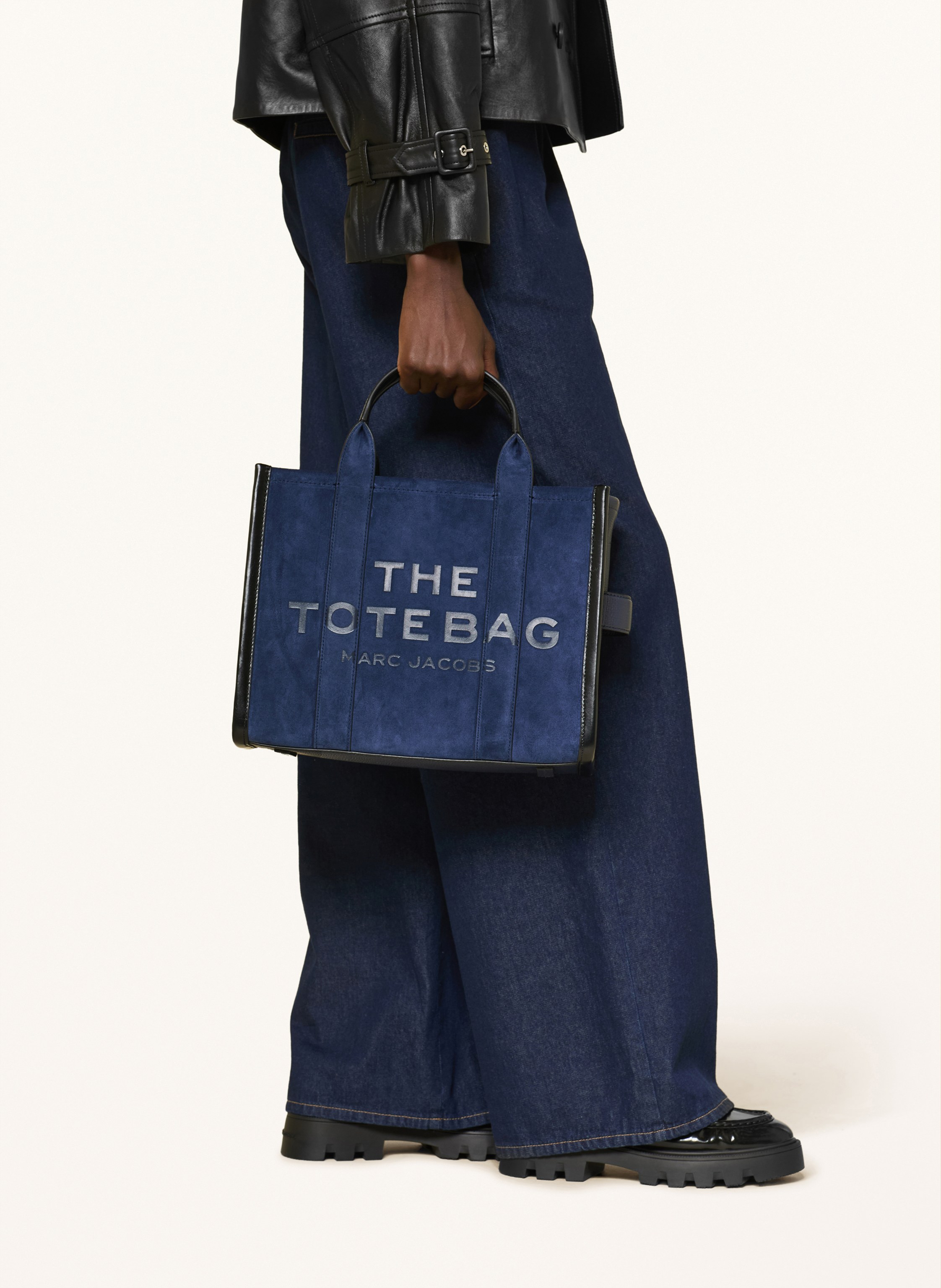 Thumbnail - Marc Jacobs Shopper The Suede Medium Tote Bag blau