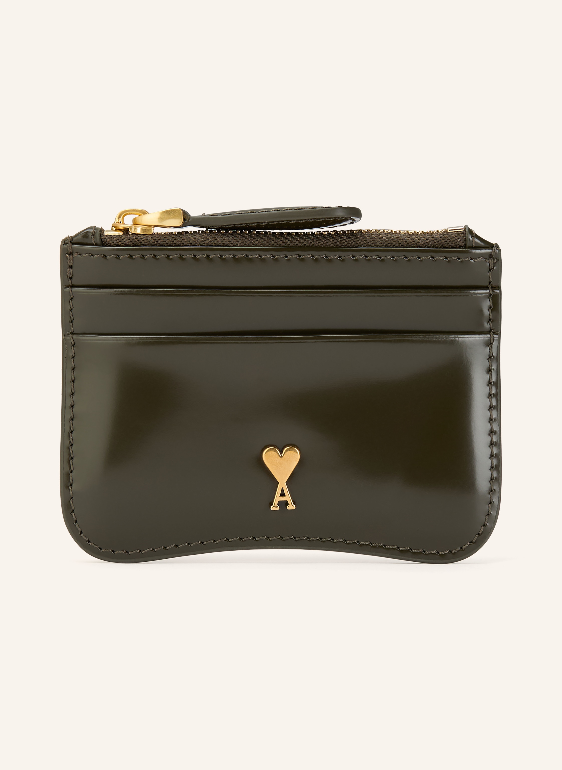 AMI Paris Ami Paris Kartenetui gruen in KHAKI / GOLD
