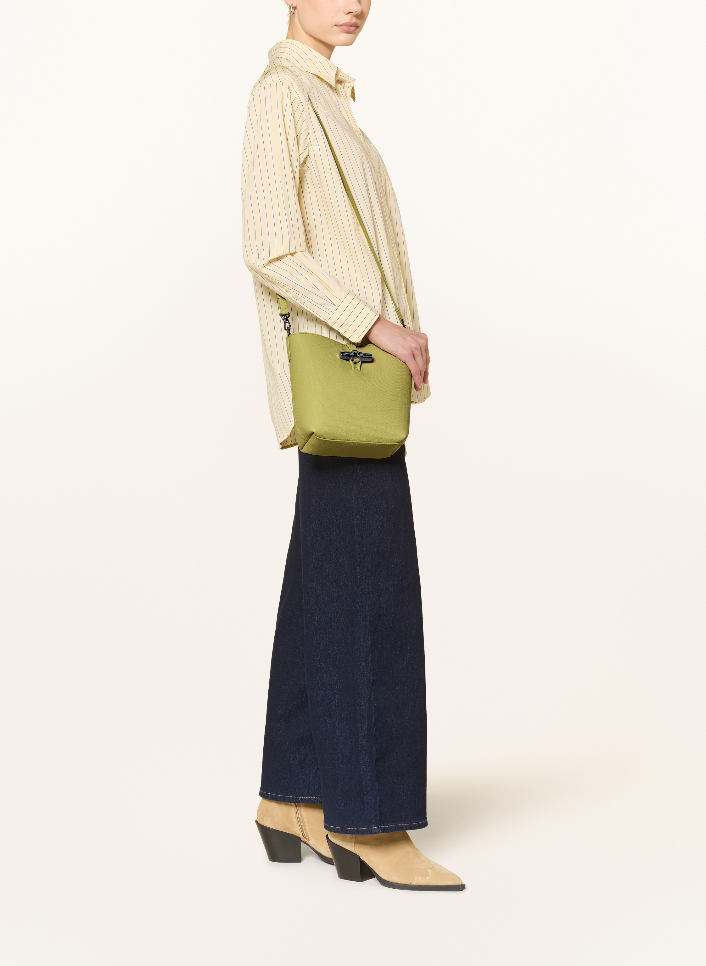 Thumbnail - Longchamp Umhängetasche Le Roseau Small gruen