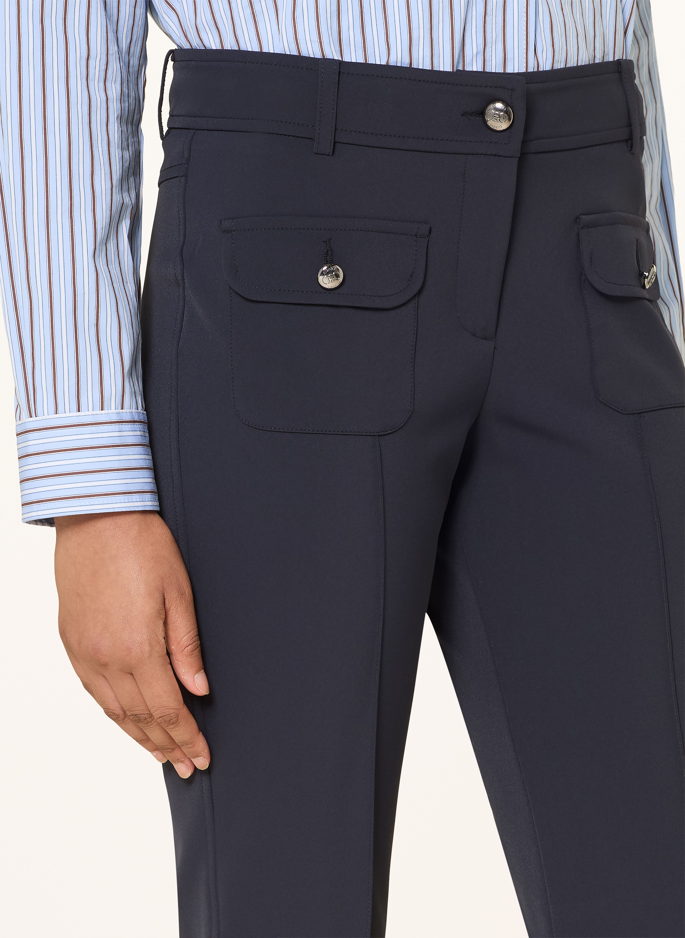 Thumbnail - Cambio Bootcut-Hose Farah blau