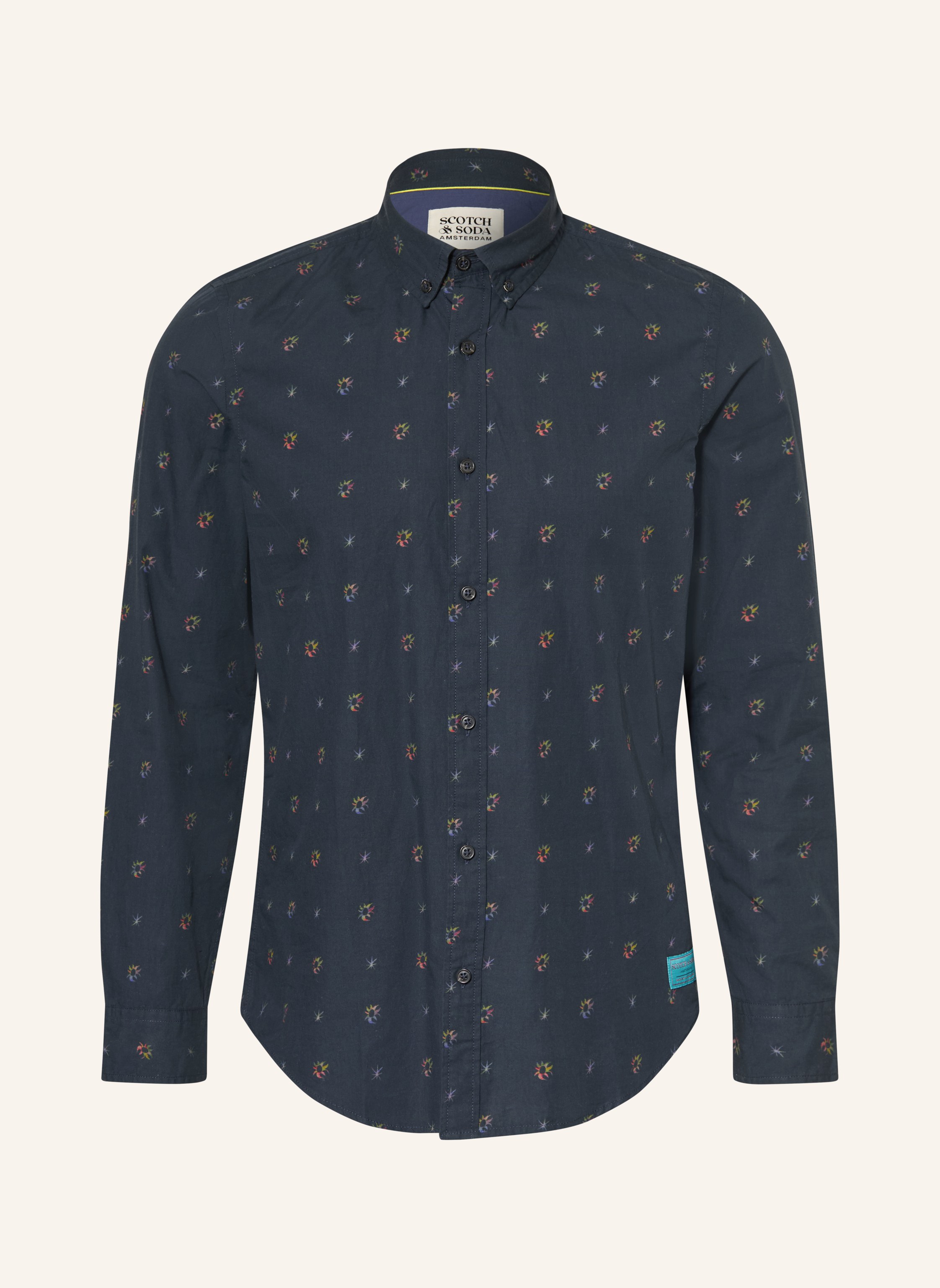 Scotch & Soda Hemd Slim Fit blau