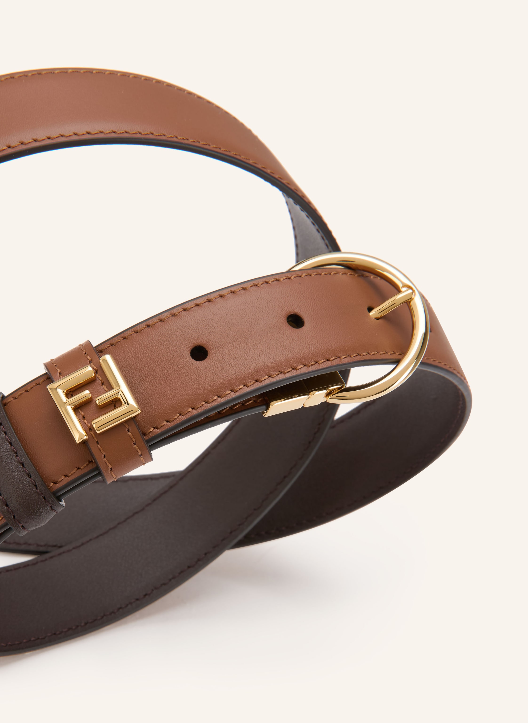 Thumbnail - Fendi Ledergürtel Zum Wenden braun