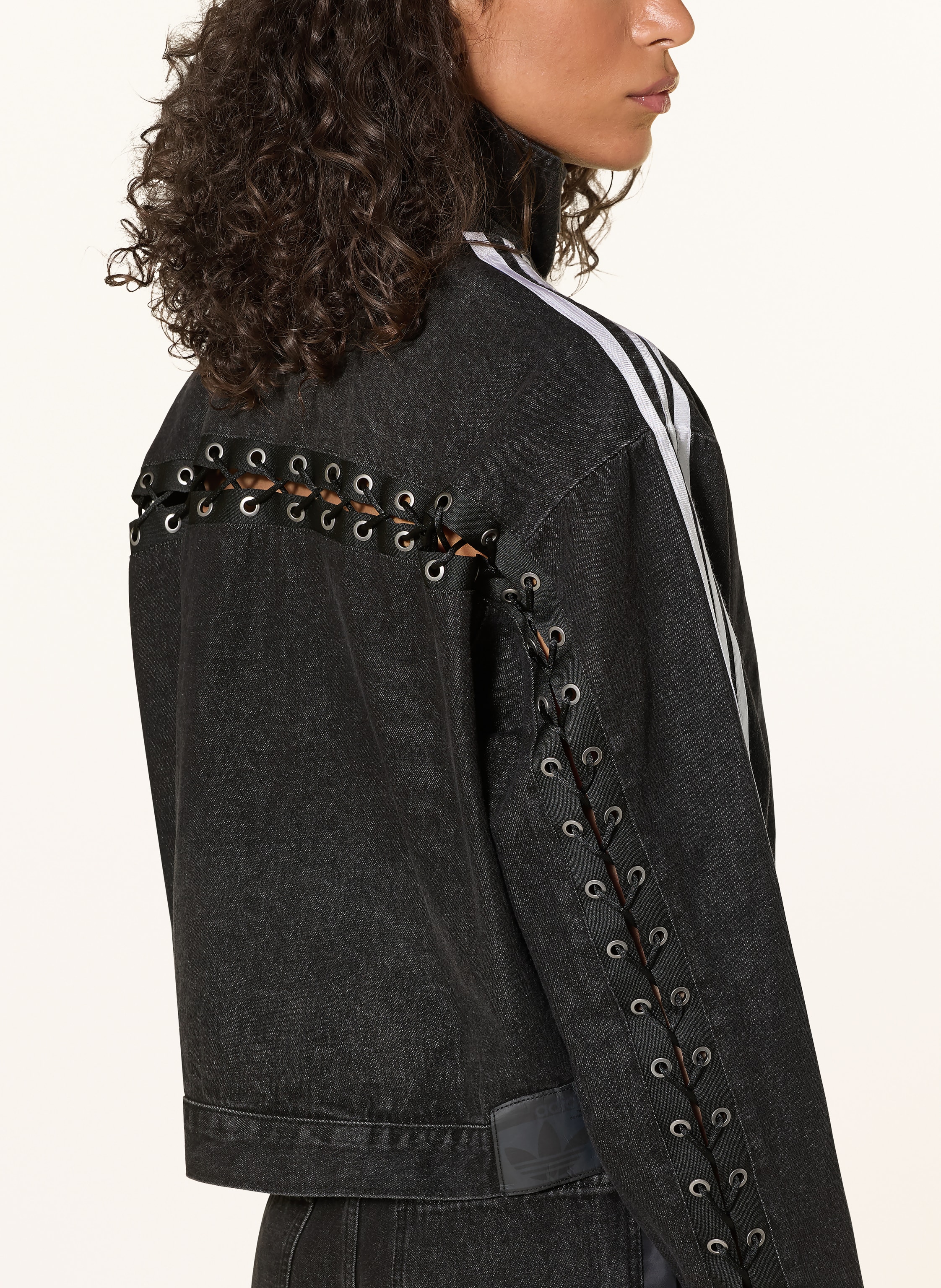 Thumbnail - Adidas Originals Jeansjacke Denim Firebird schwarz