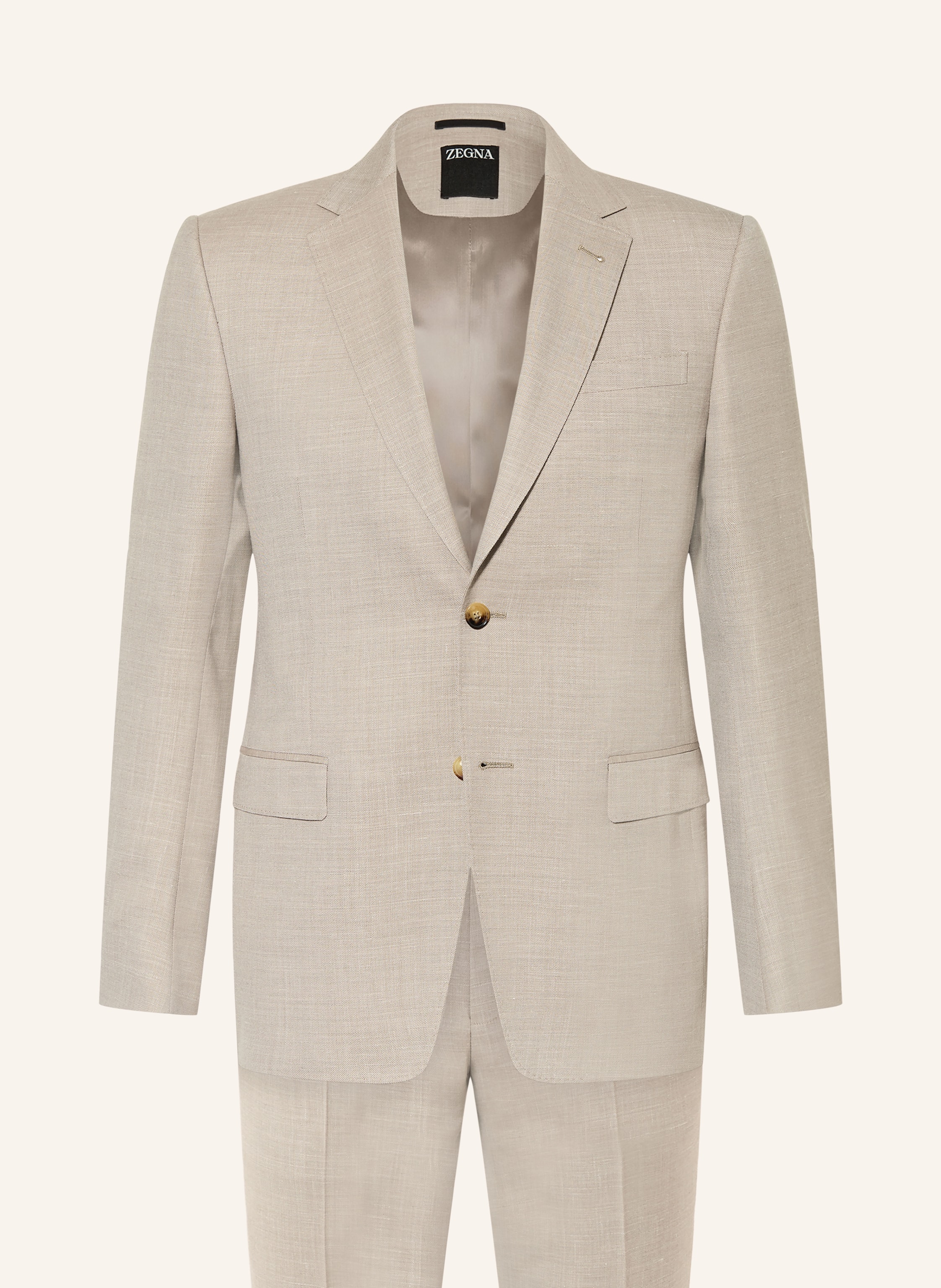Zegna Zegna Anzug Drop 7 Extra Slim Fit beige in BEIGE
