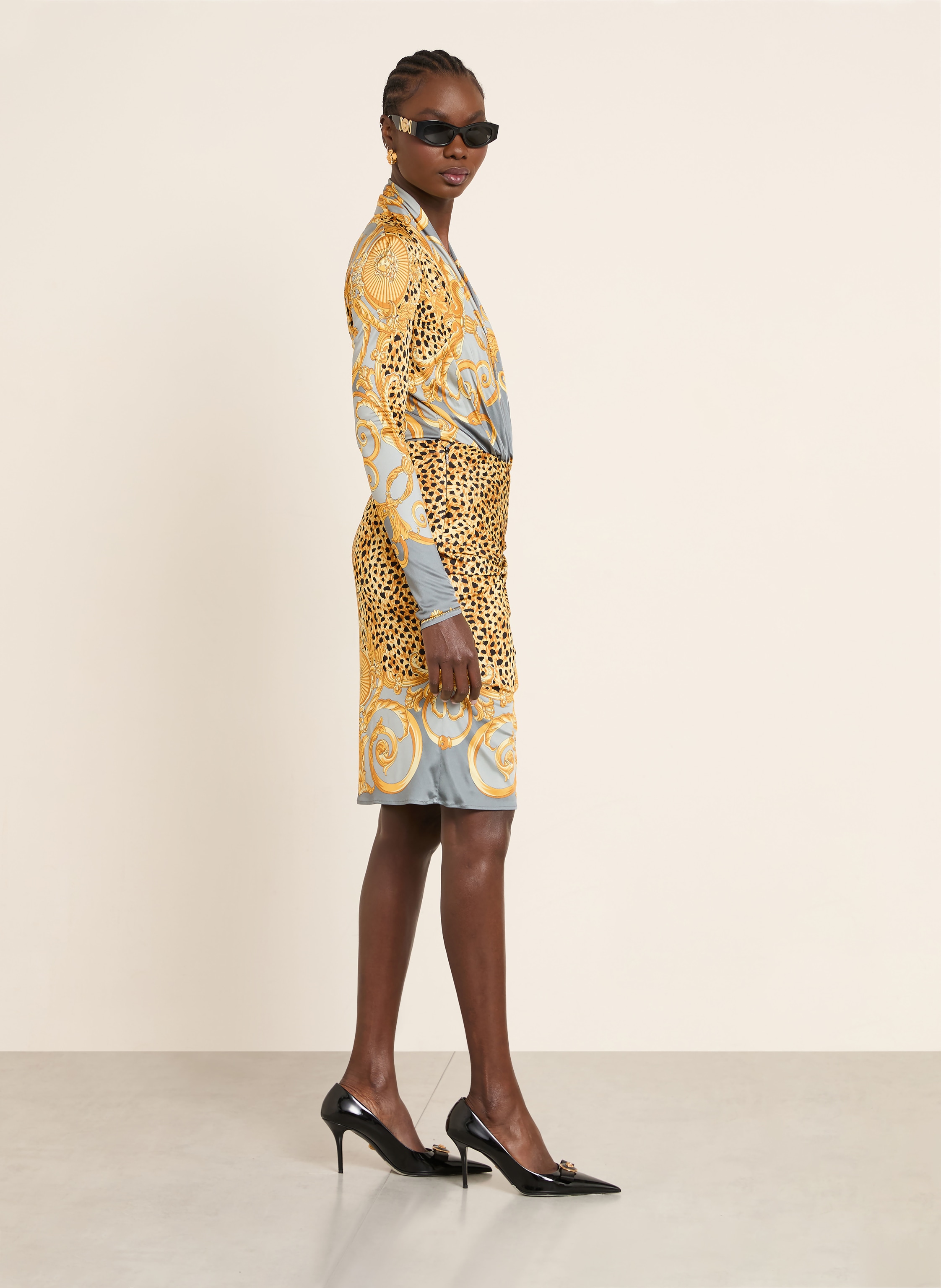 Thumbnail - Versace Jerseyrock gelb