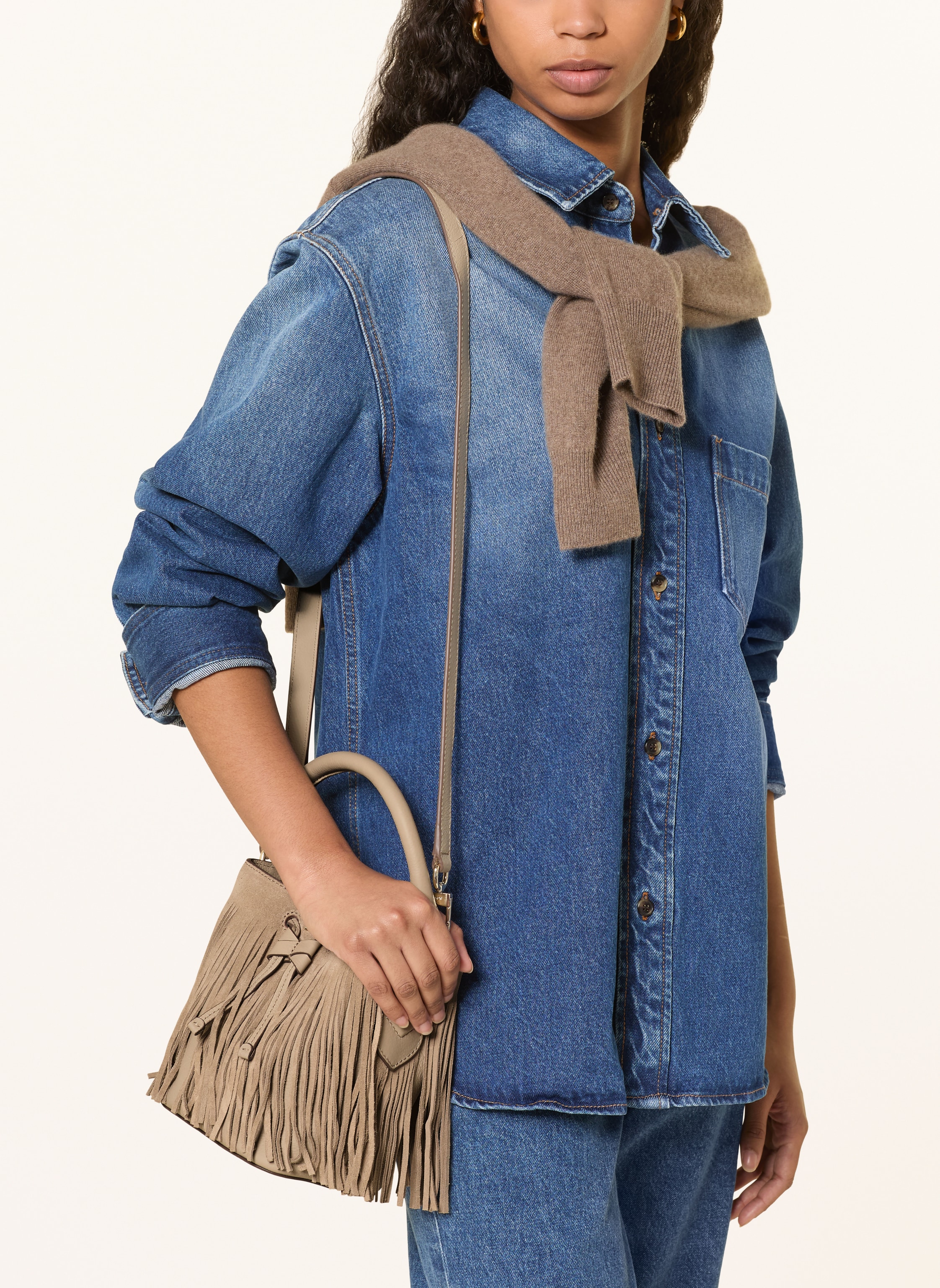 Thumbnail - Boss Beuteltasche Lenah Small beige