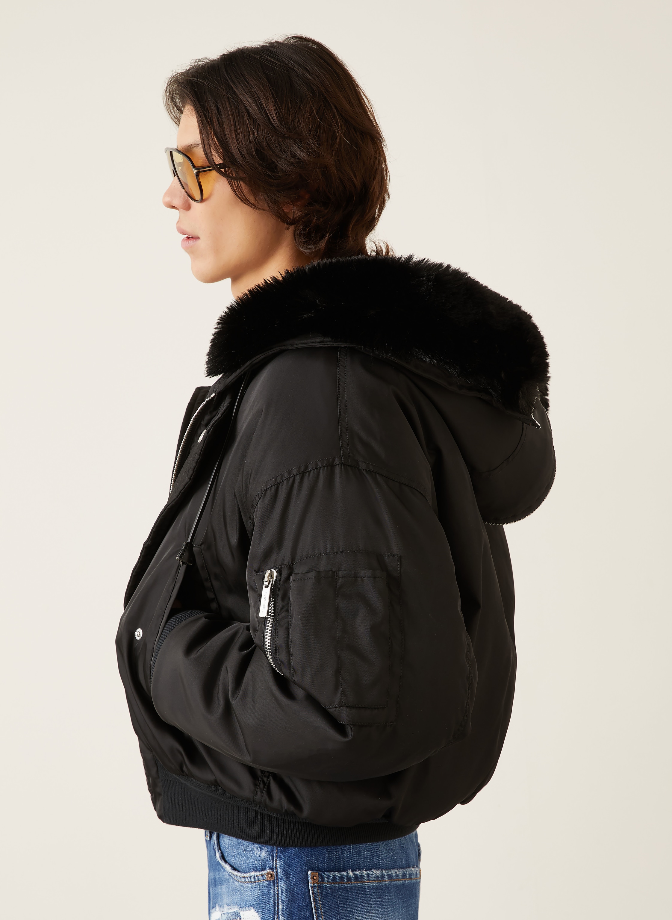 Thumbnail - dsquared2 Jacke Mit Kunstfell schwarz