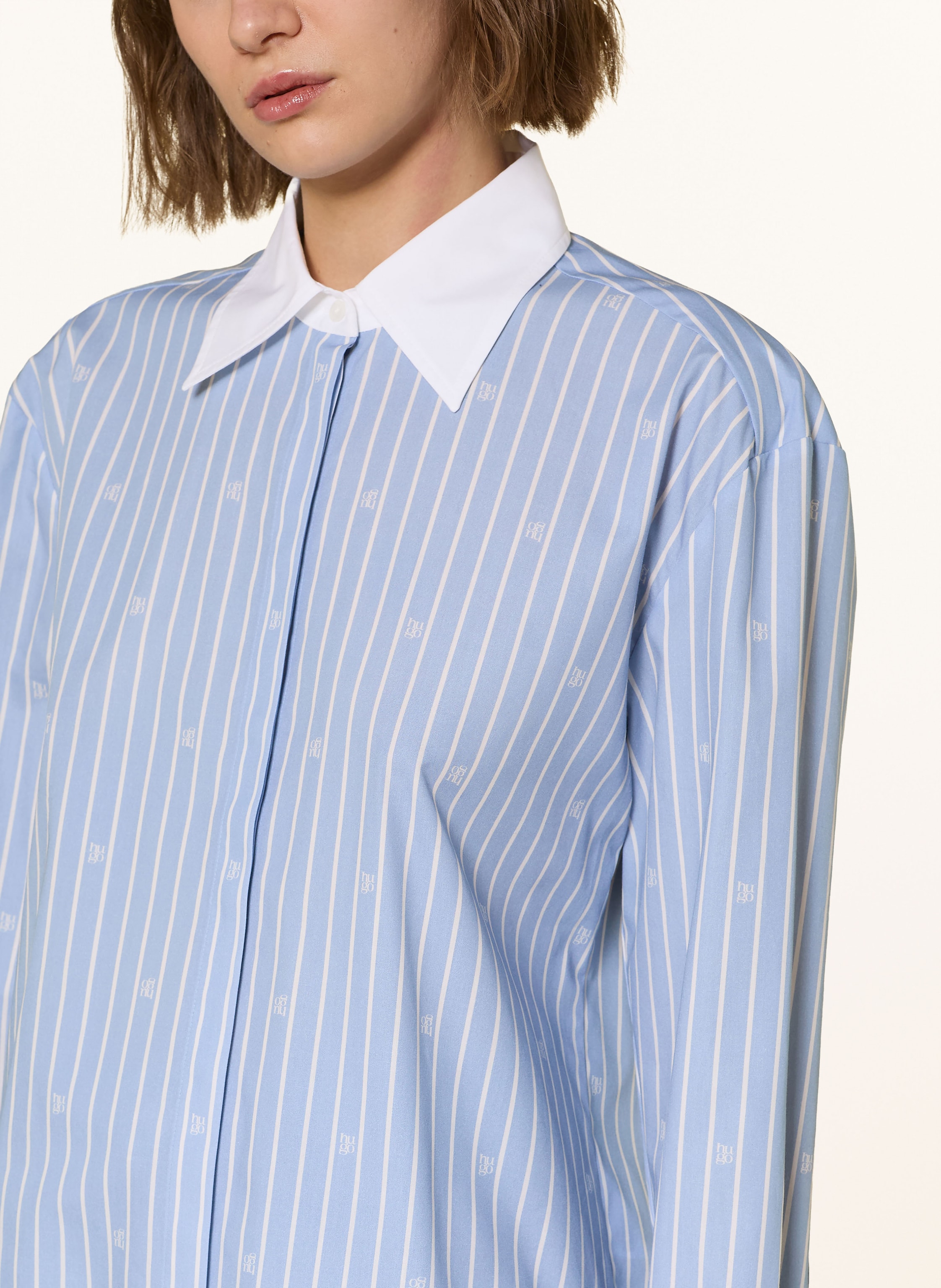 Thumbnail - Hugo Oversized-Hemdbluse Ersenny blau