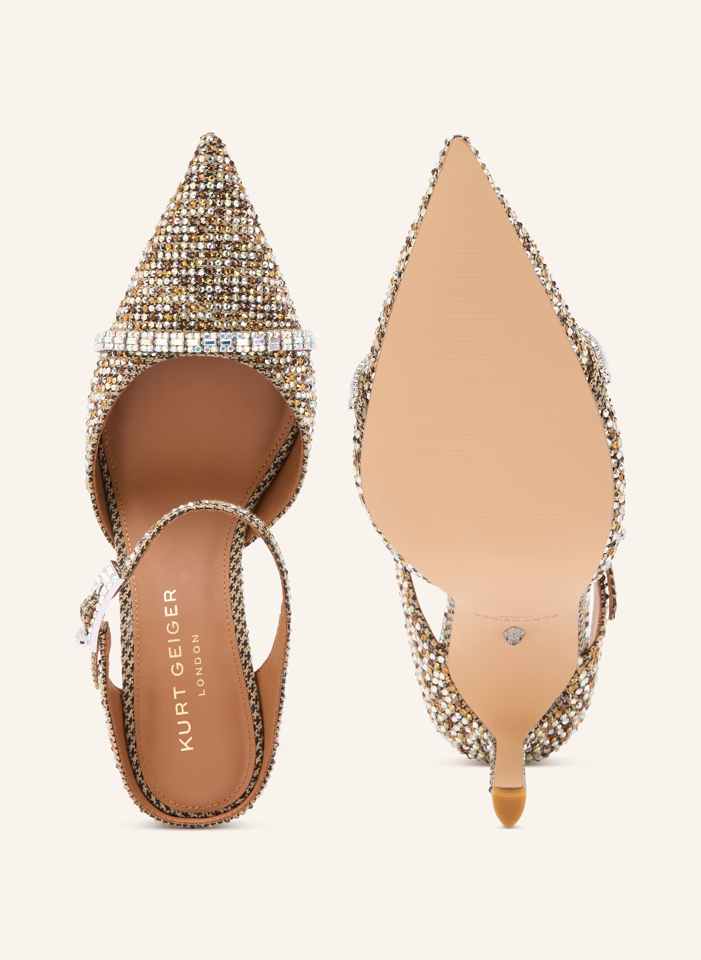 Thumbnail - Kurt Geiger Slingpumps Mit Schmucksteinen silber