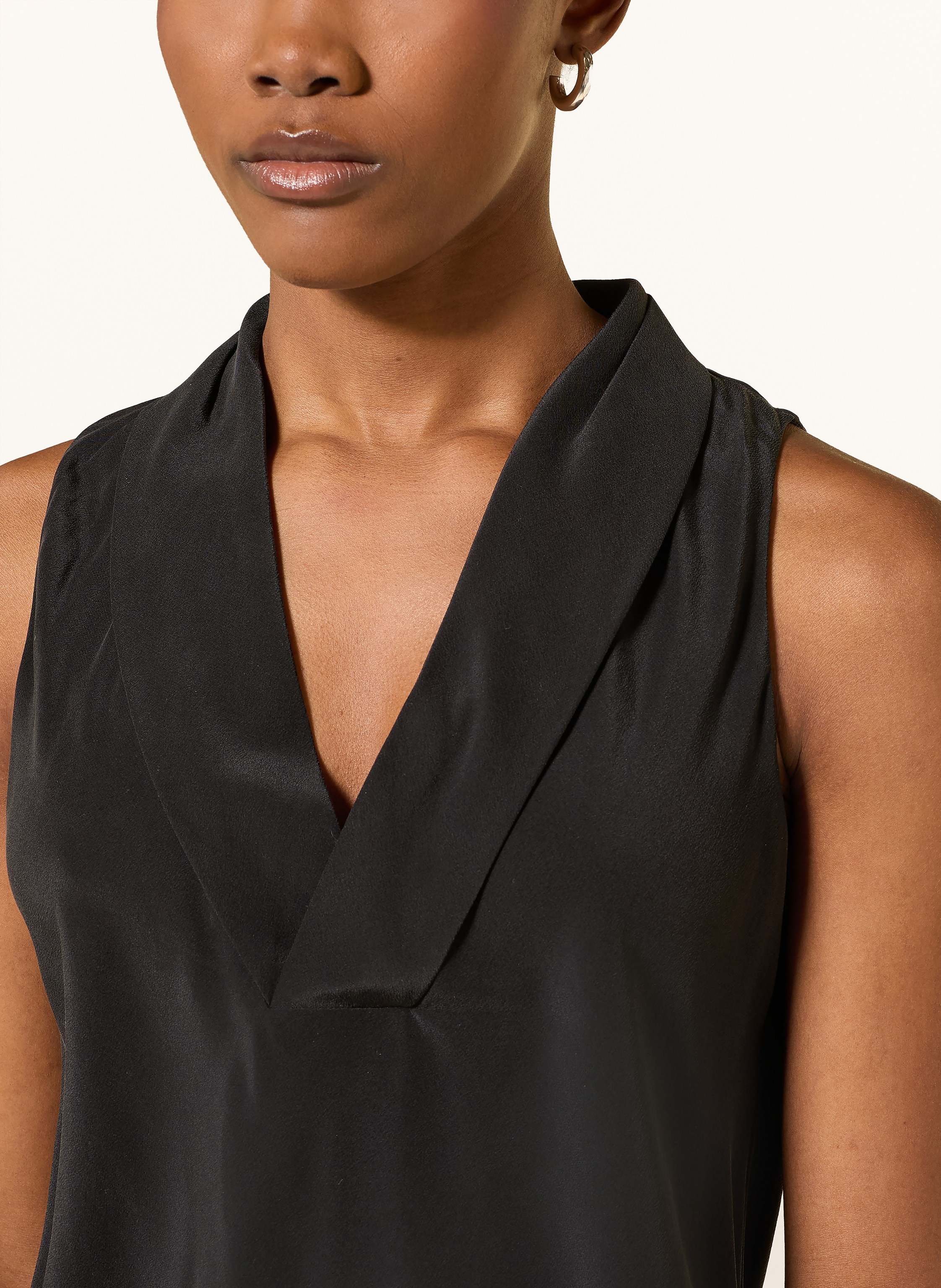 Thumbnail - Boss Blusentop Bolaru Aus Seide schwarz