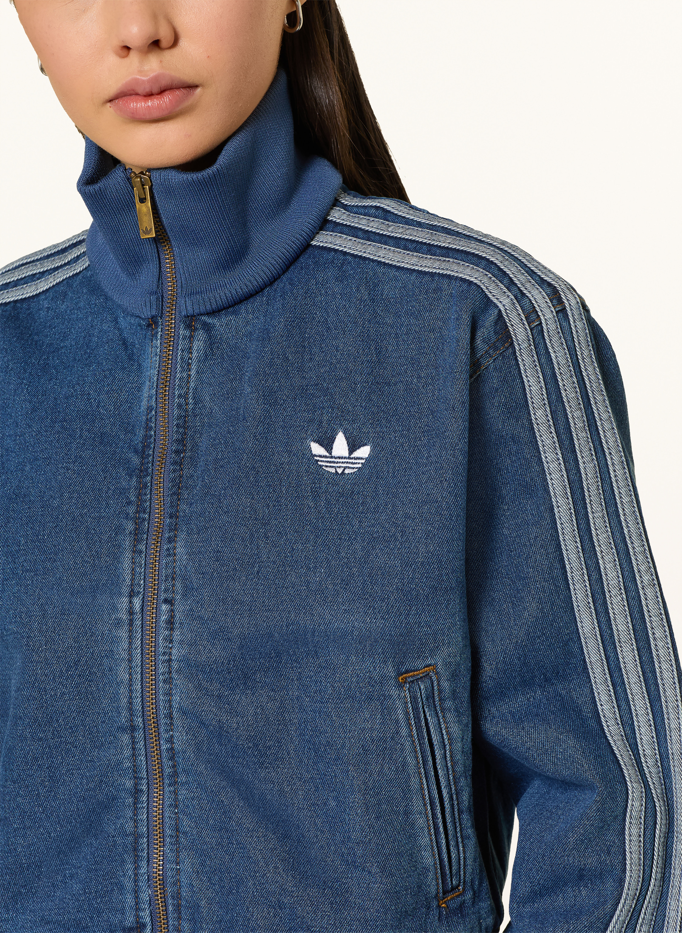 Thumbnail - Adidas Originals Jeansjacke Firebird blau