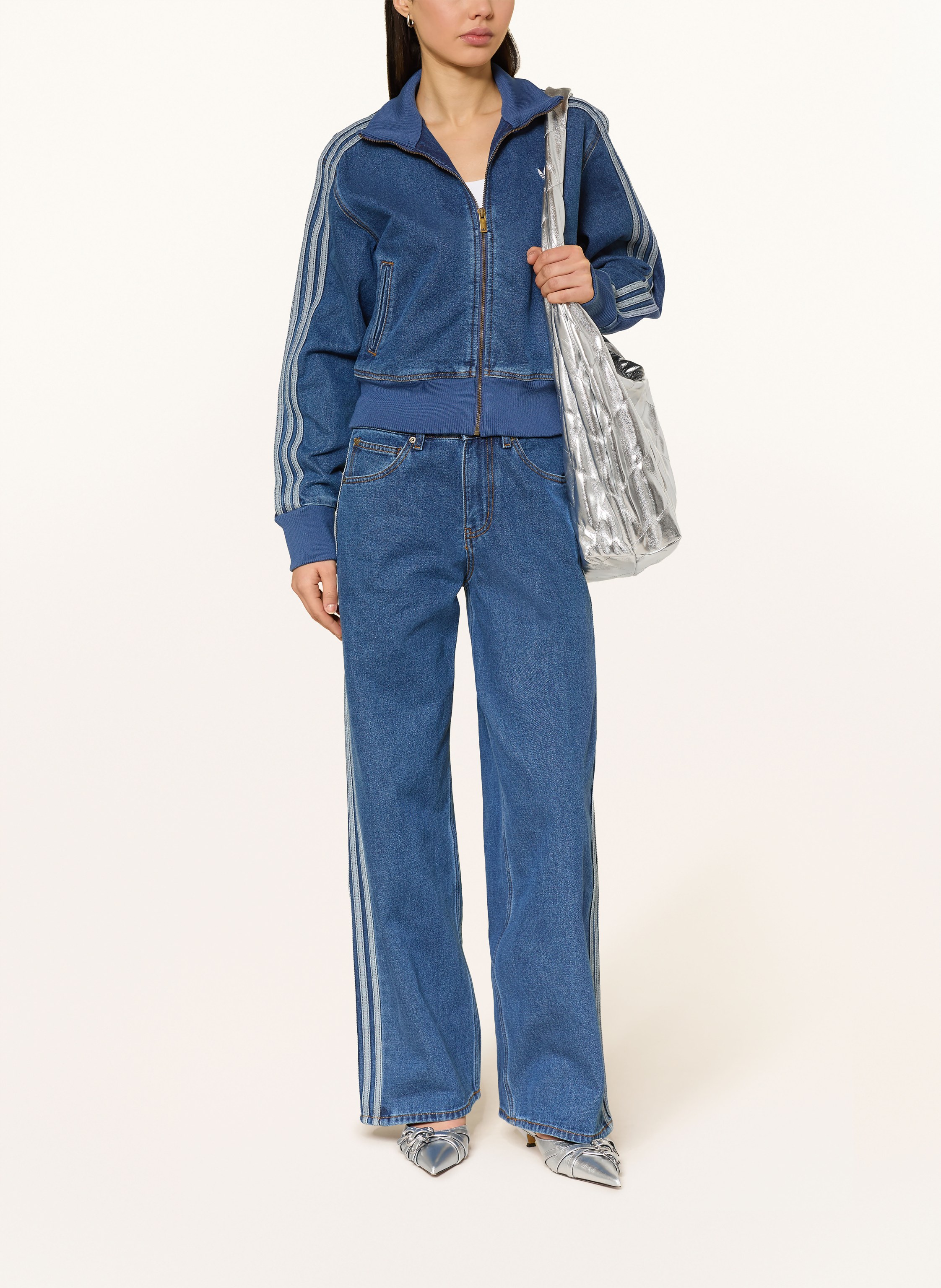 Thumbnail - Adidas Originals Jeansjacke Firebird blau